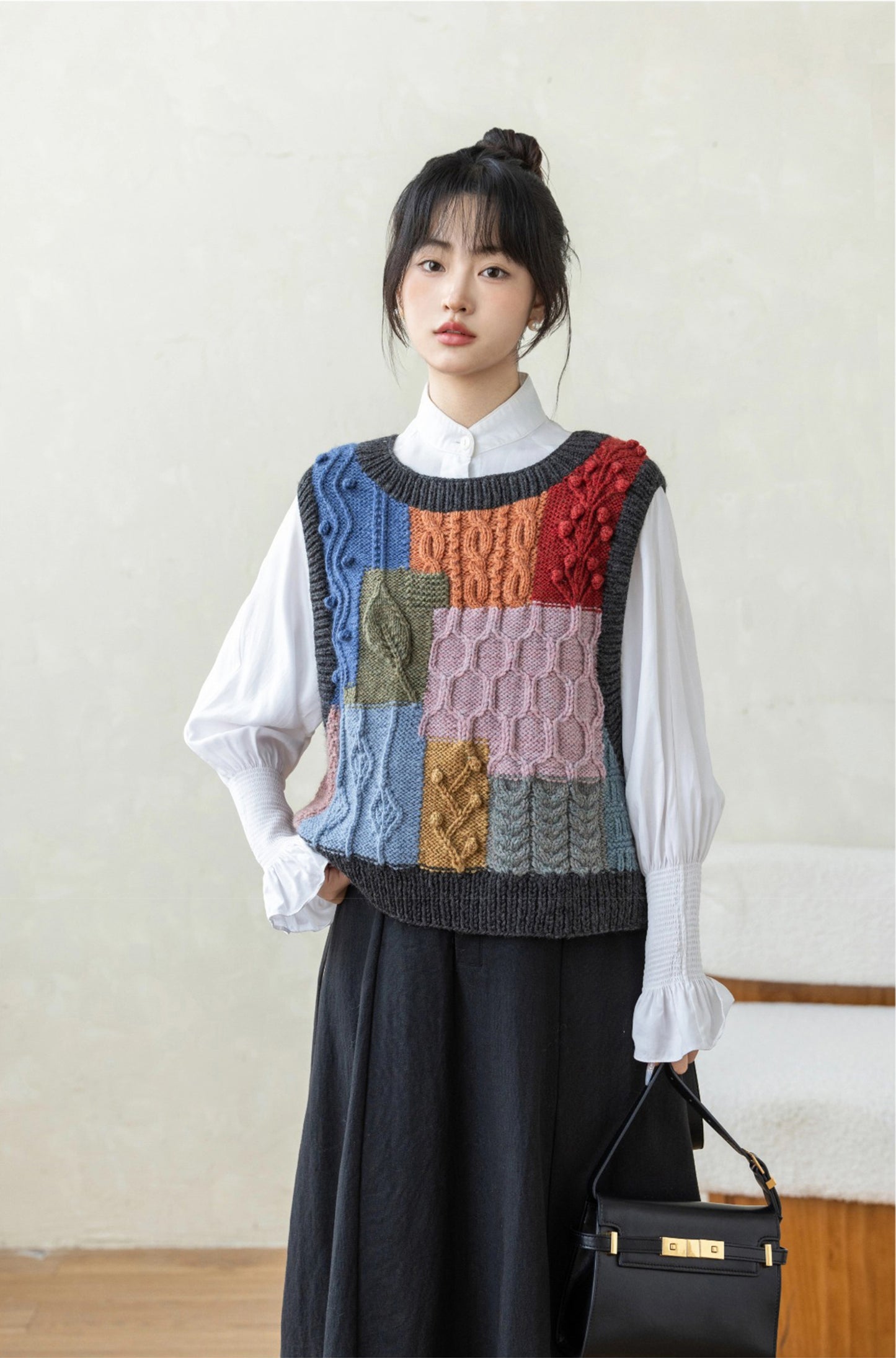 Retro Colorblock Knit Pattern