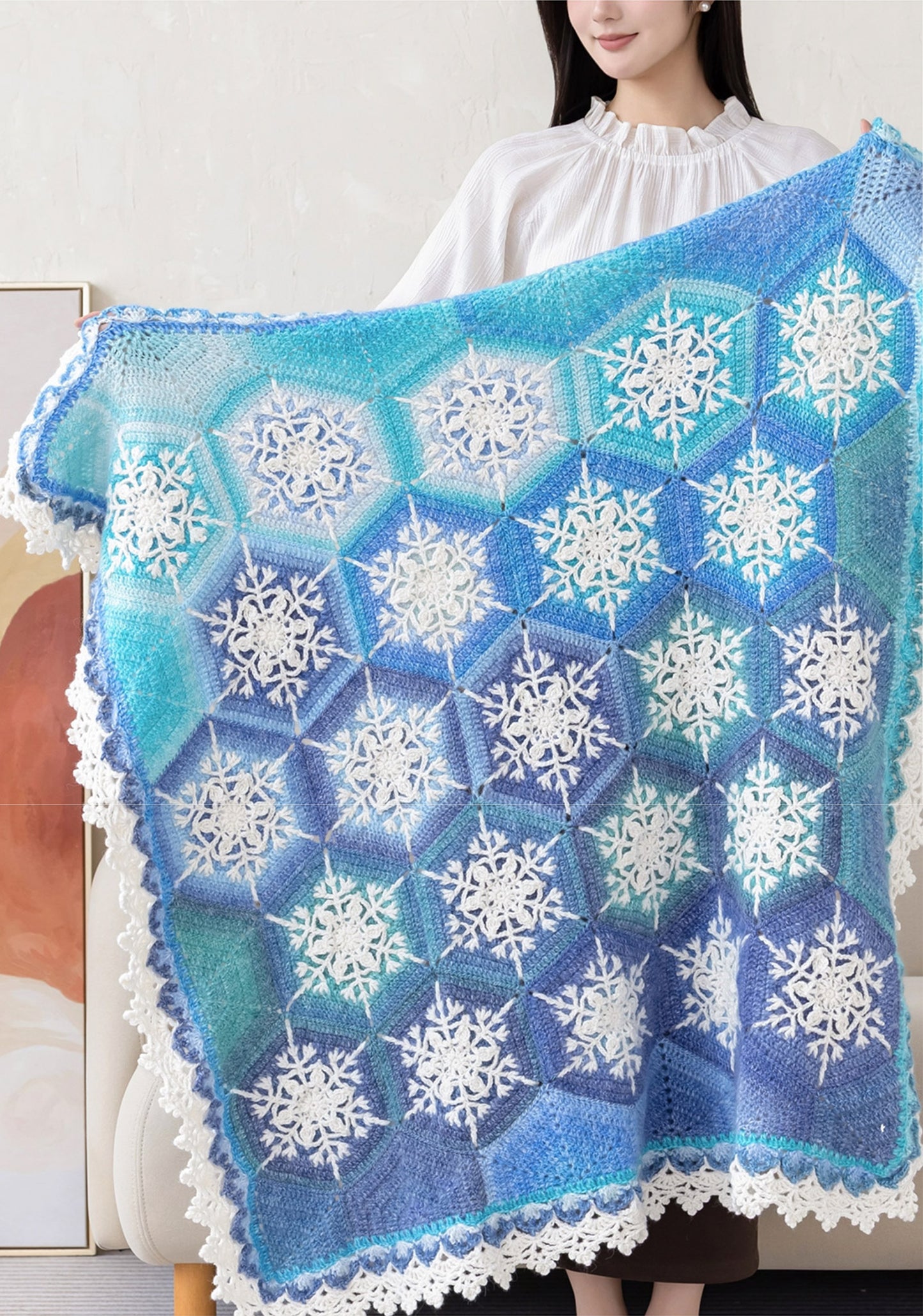Snowflake Blanket Crochet Kit