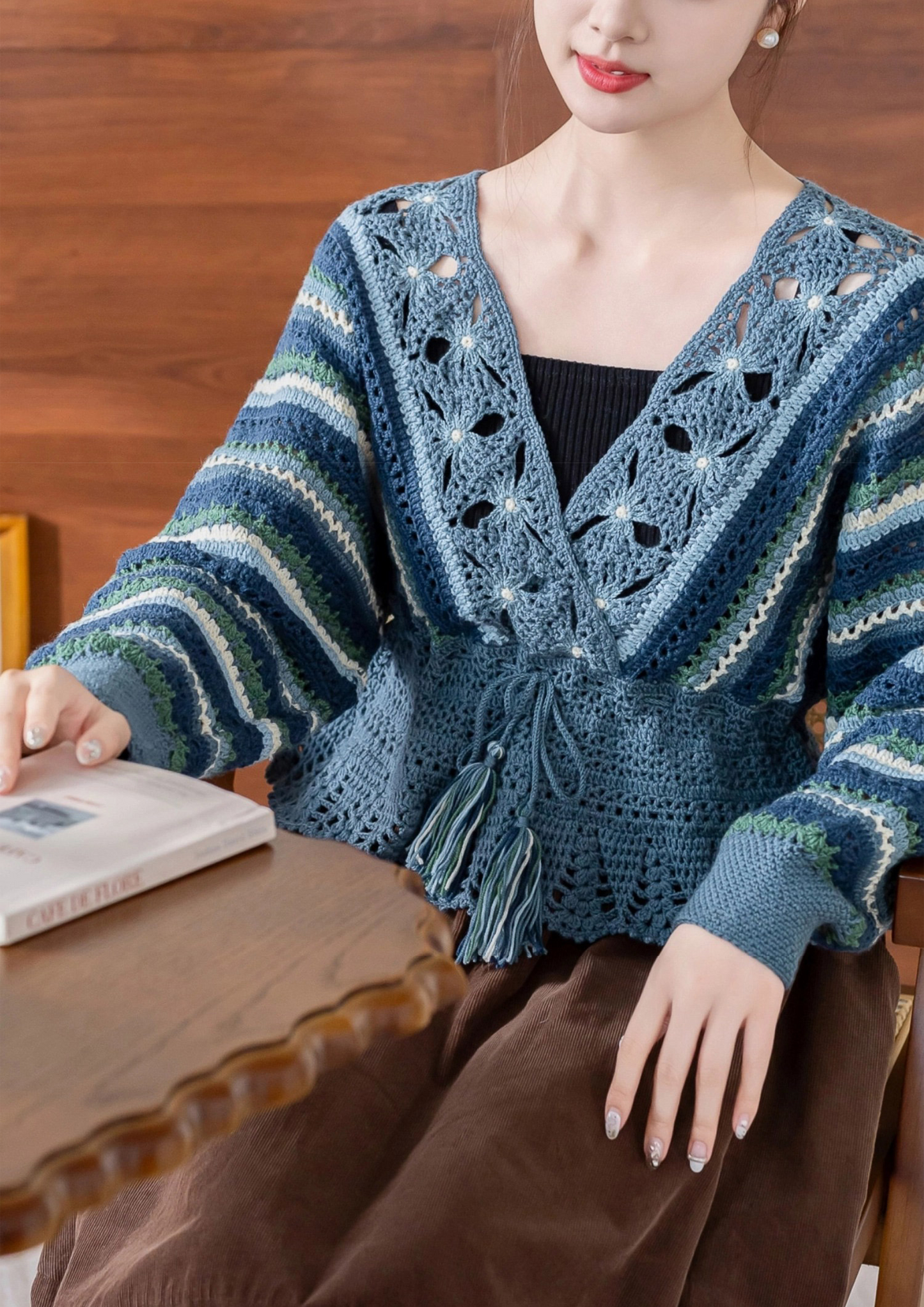 Abendglühender Pullover Häkelgarn Kitl | Retro-Nostalgie-Serie | Susans Familie