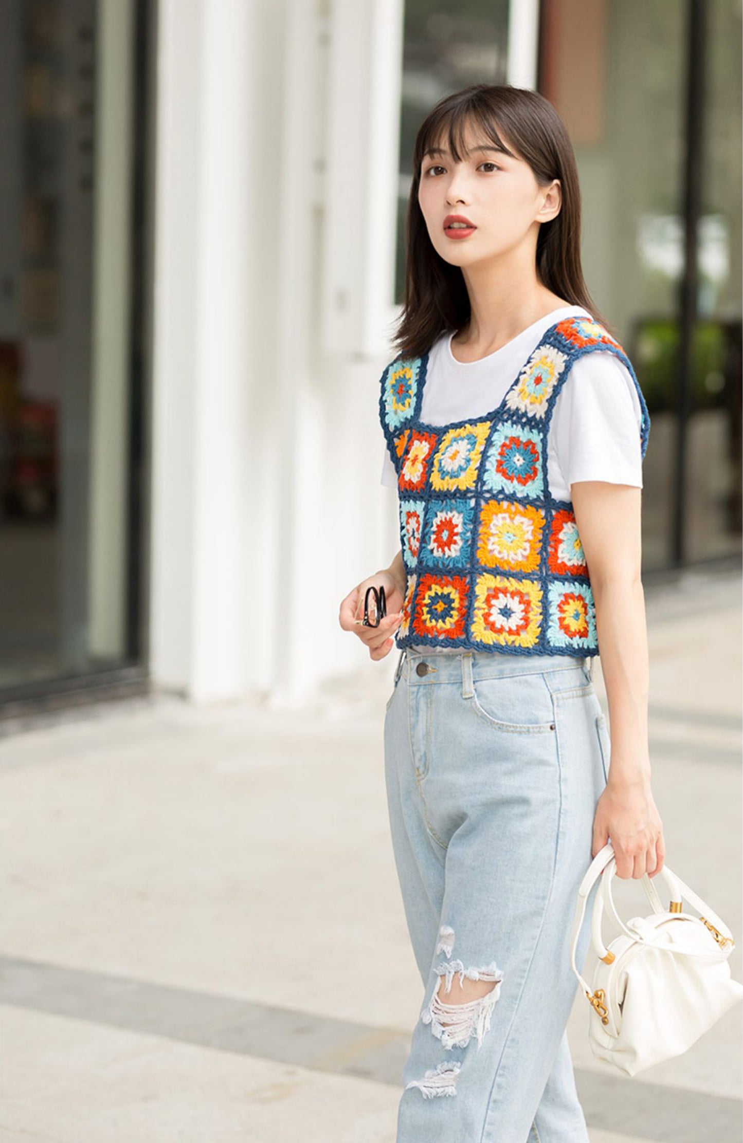Granny Square Vest Crochet Pattern
