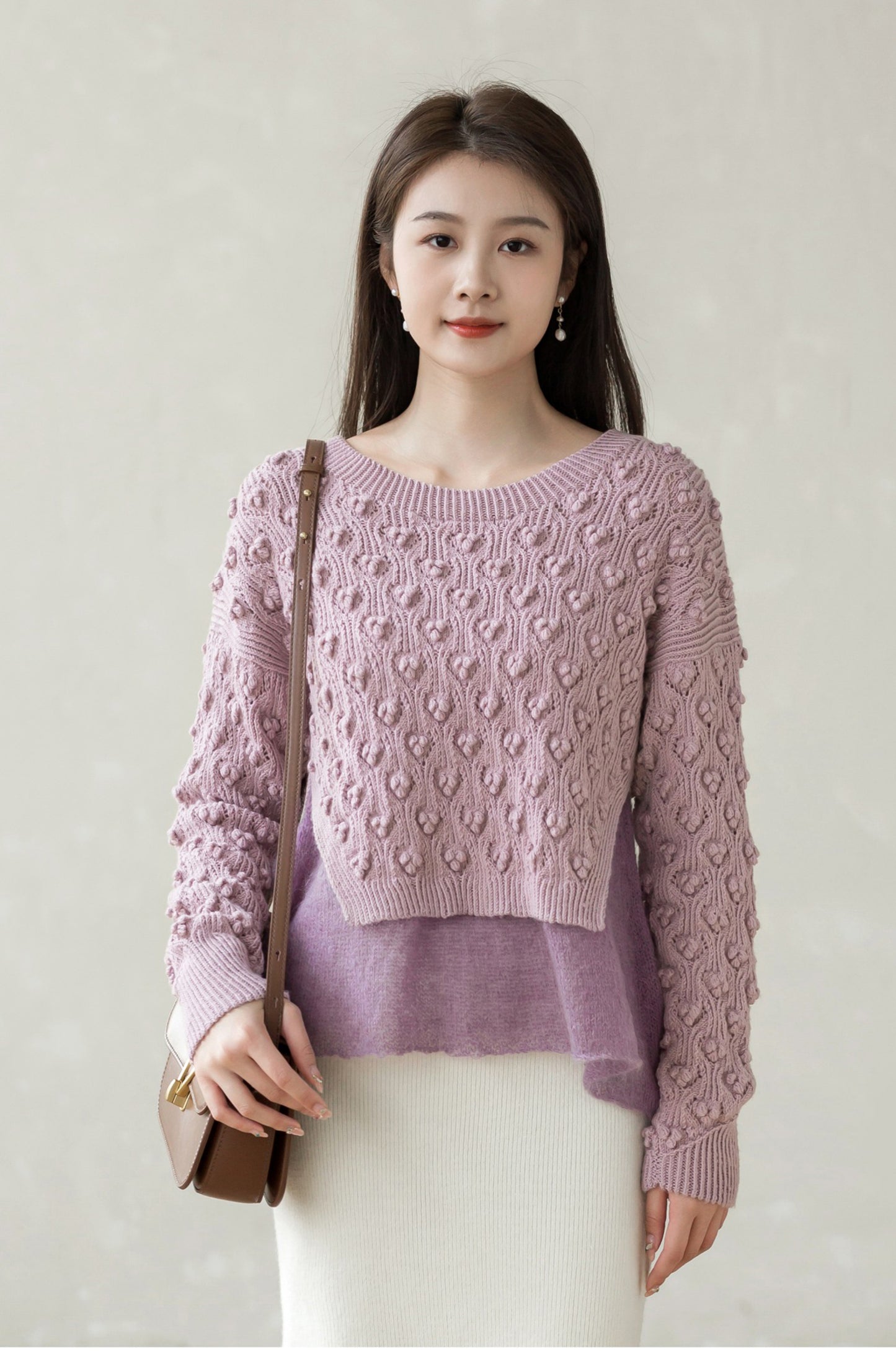 Berry Layered-look Sweater Knit Kit