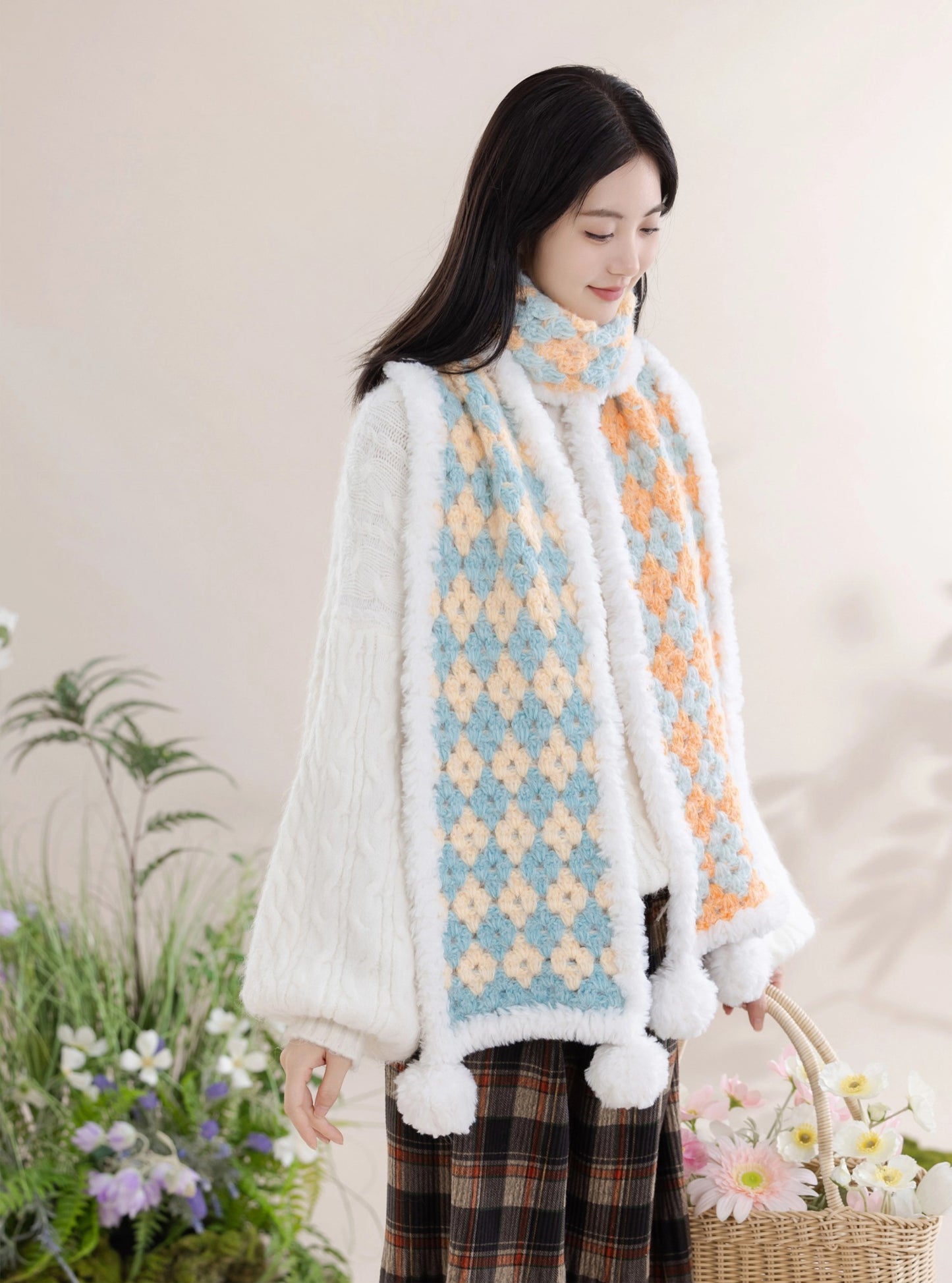 Gradient Diamond Scarf Crochet Pattern