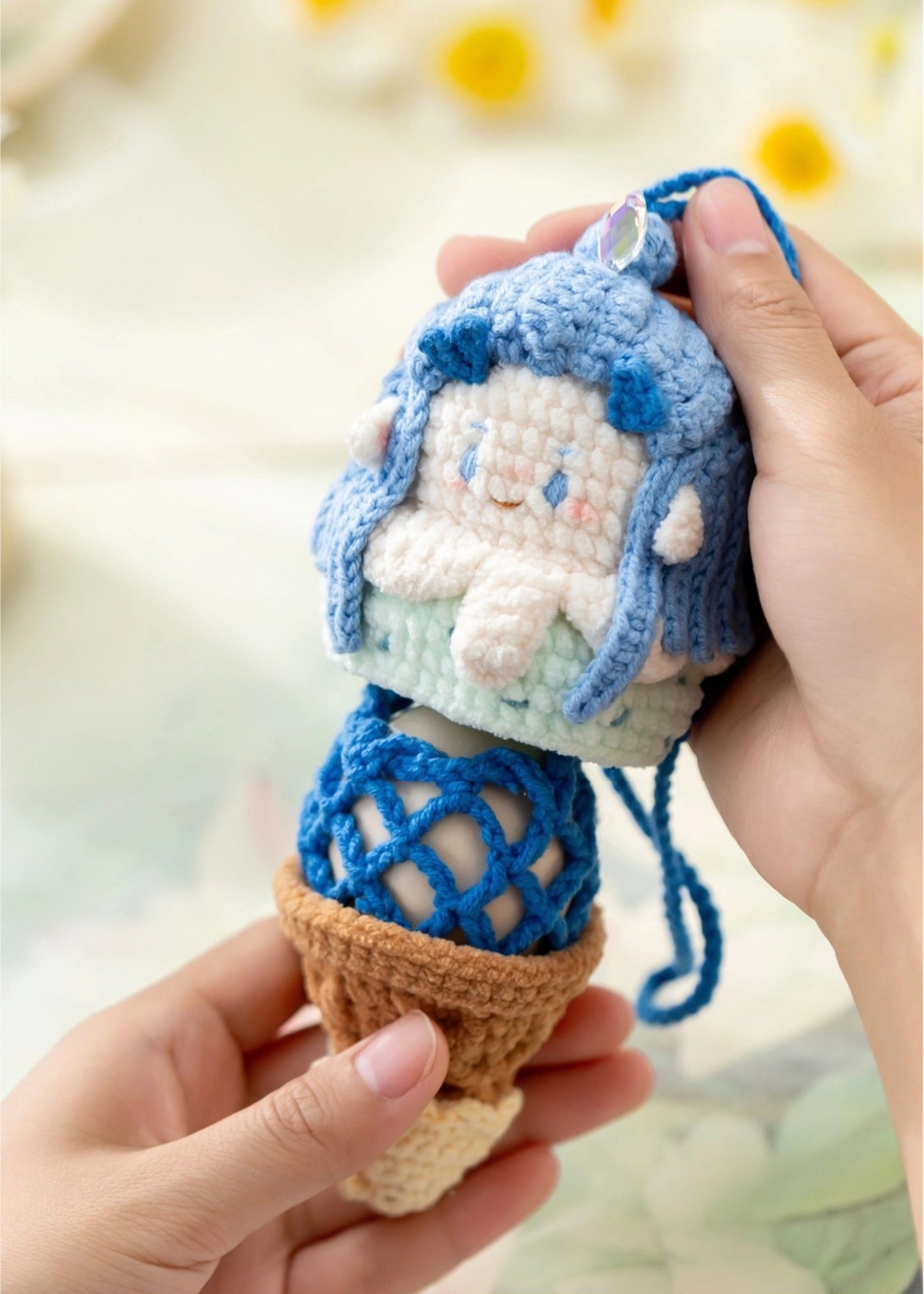 Ice-cream Cone Egg Pouch Crochet Pattern