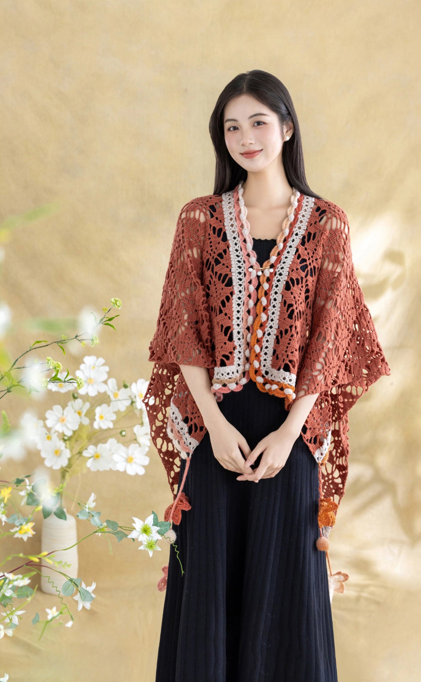 Autumn Maple Shawl Crochet Kit