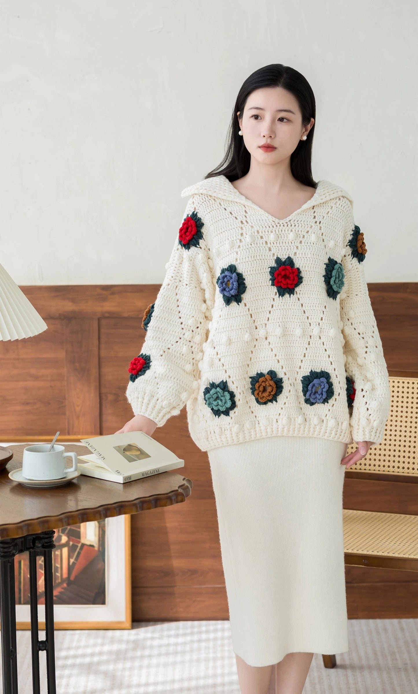 Vintage Patchwork Sweater Crochet Kit