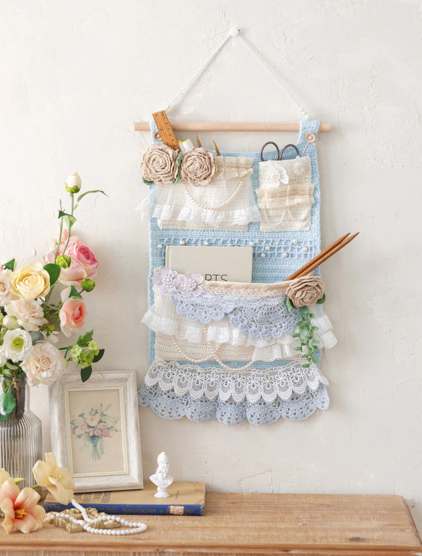 Rose Storage Wall Hanging Crochet Kit
