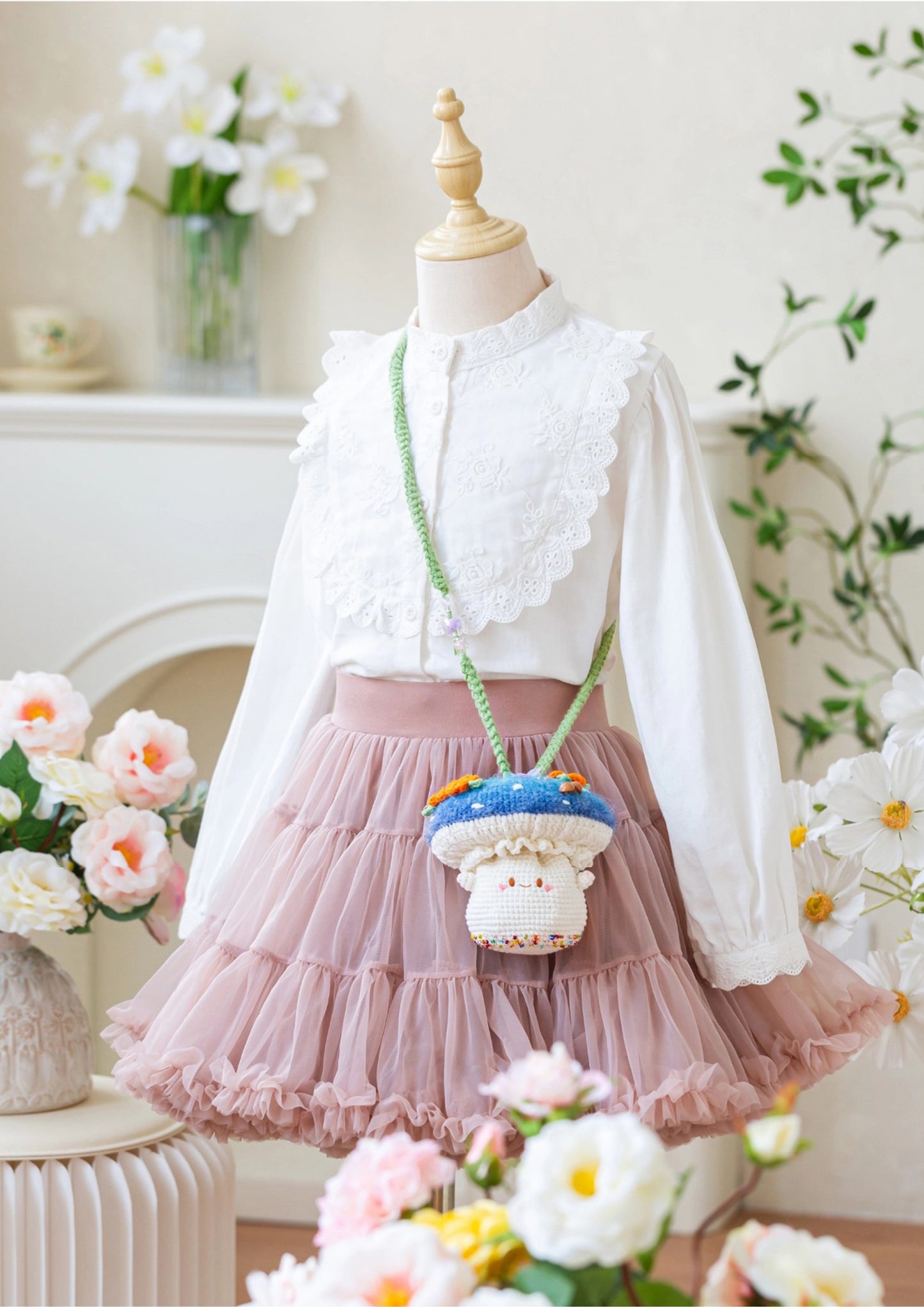 Mushroom Drawstring Bag Crochet Kit