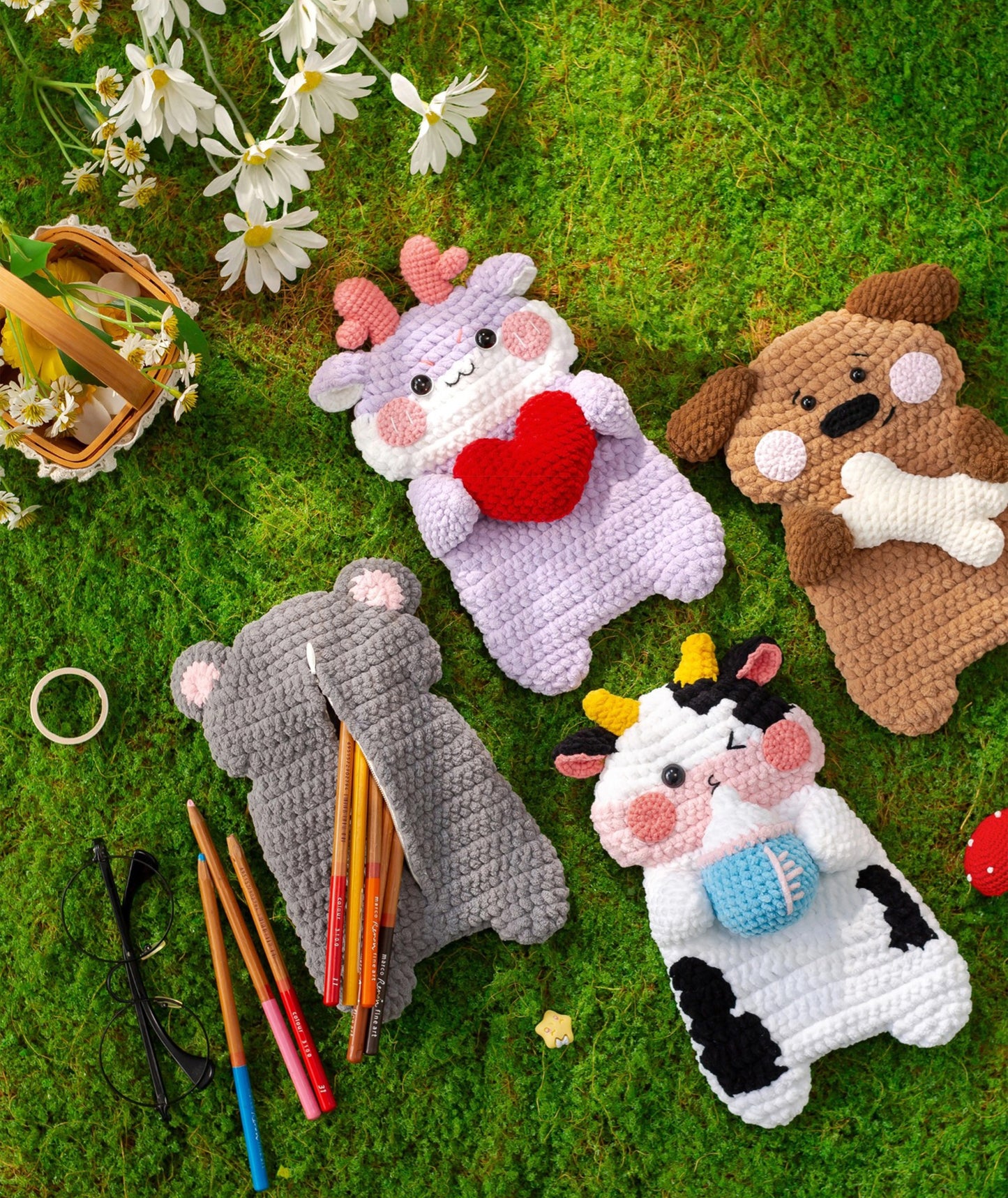 Chinese Zodiac Critter Pouch Crochet Pattern