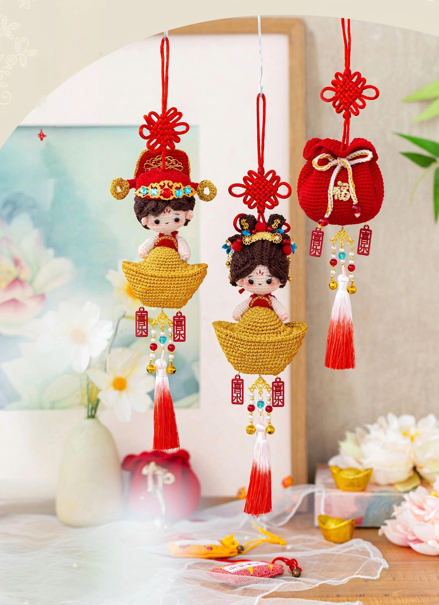 Wealth God Sachet Crochet Pattern