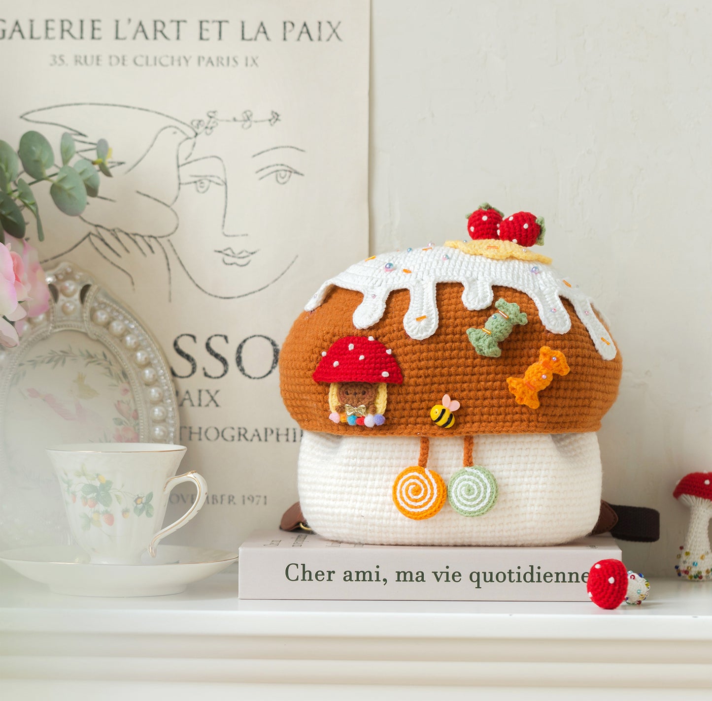 Mushroom House Backpack Crochet Pattern