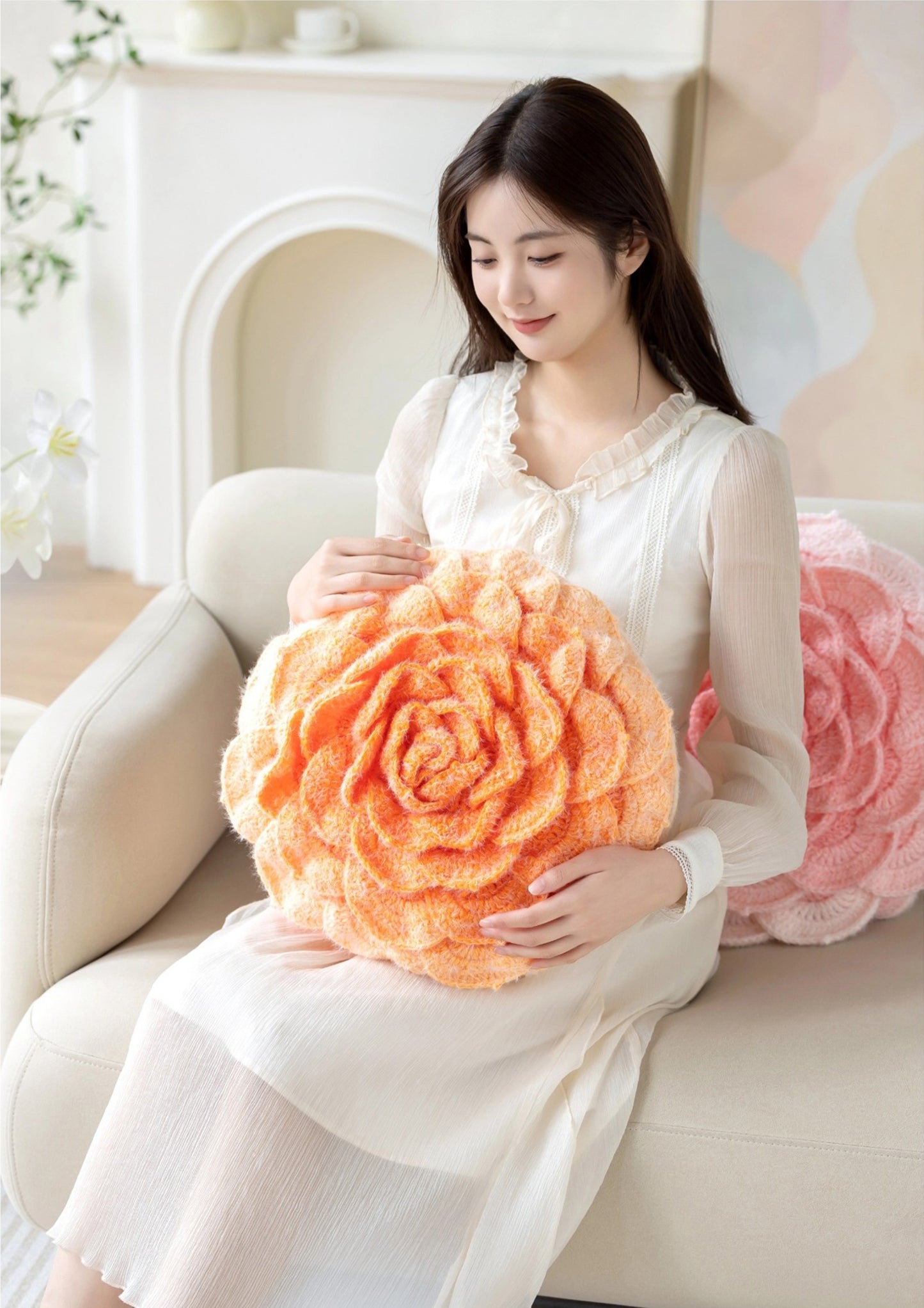 Ombré Bloom Pillow Crochet Pattern