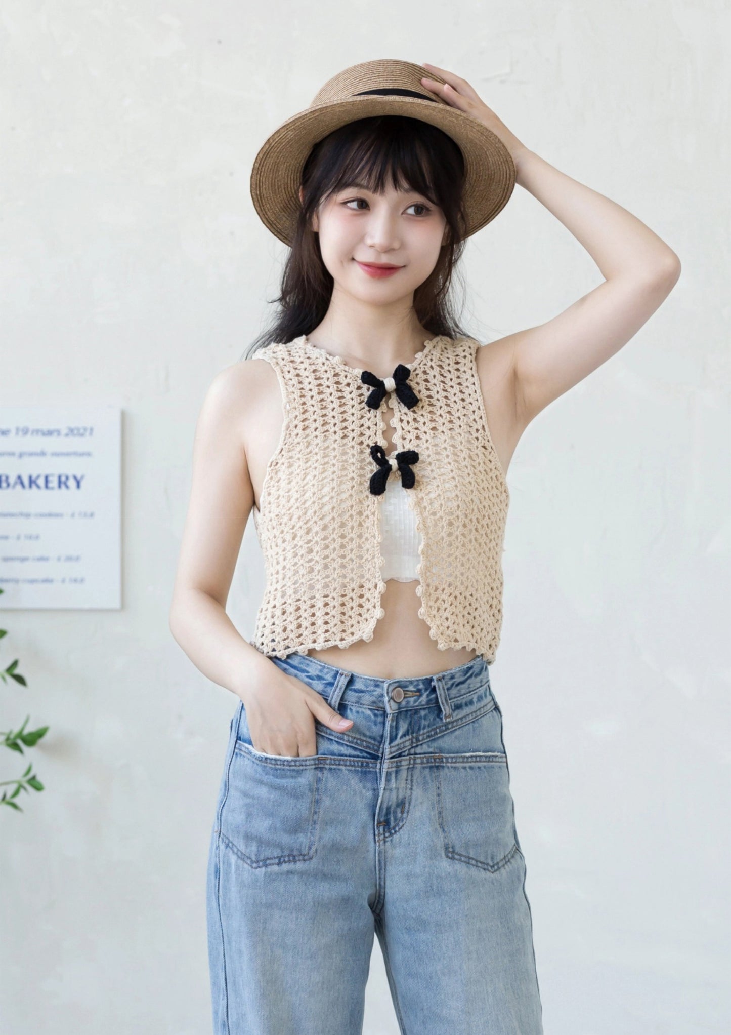 Bowtie Reverse Vest Crochet Pattern