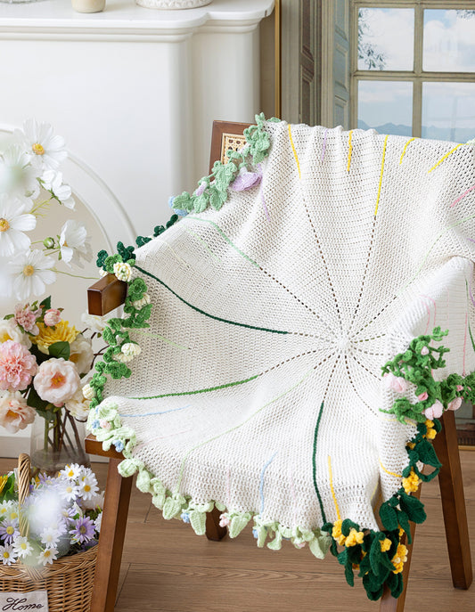Wildflower Bouquet Blanket Crochet Yarn Kit