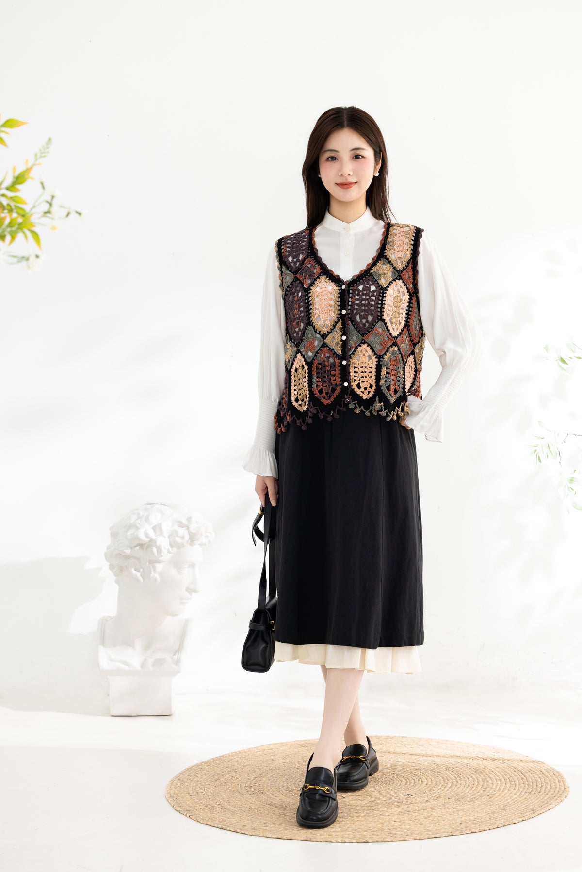 Shaded Patch Vest Crochet Kit