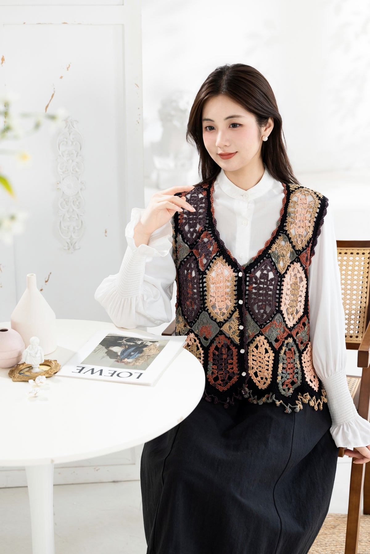Shaded Patch Vest Crochet Kit
