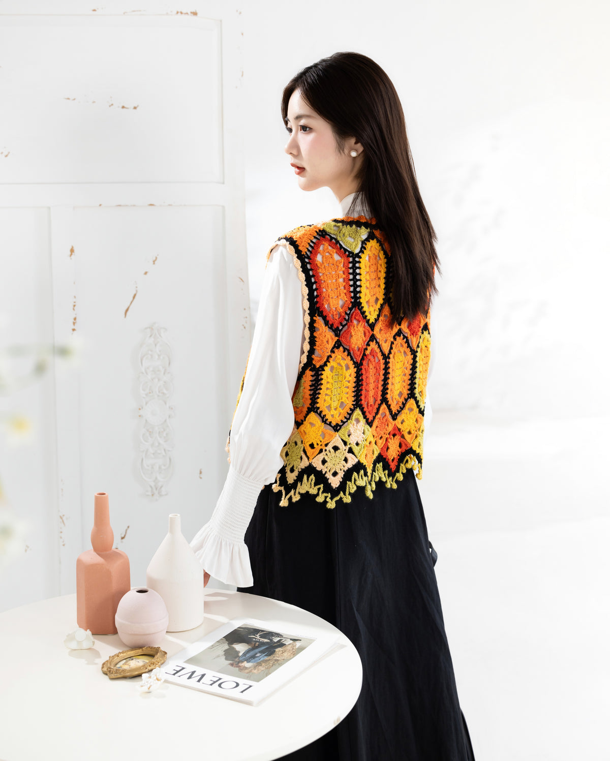 Shaded Patch Vest Crochet Kit