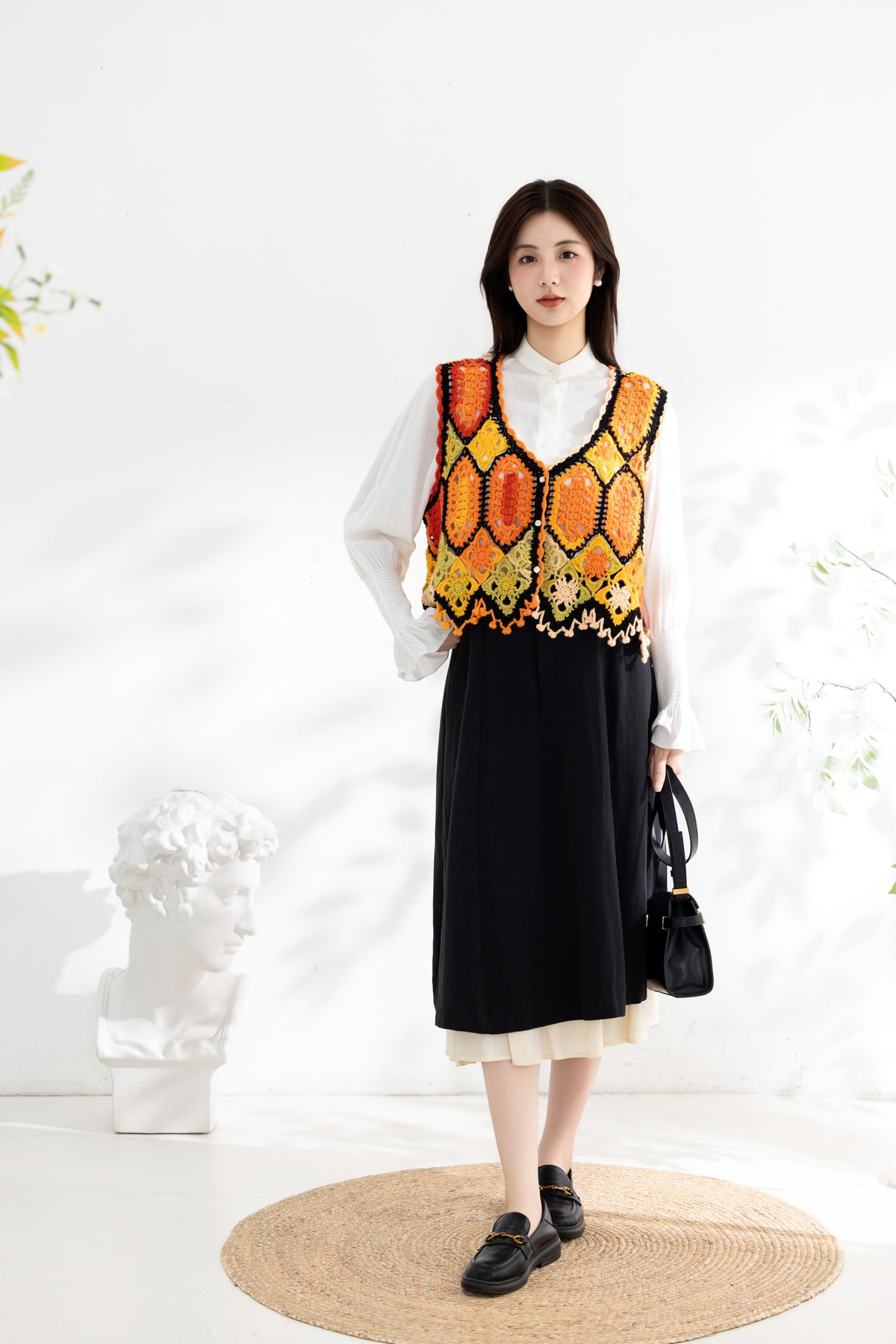 Shaded Patch Vest Crochet Kit