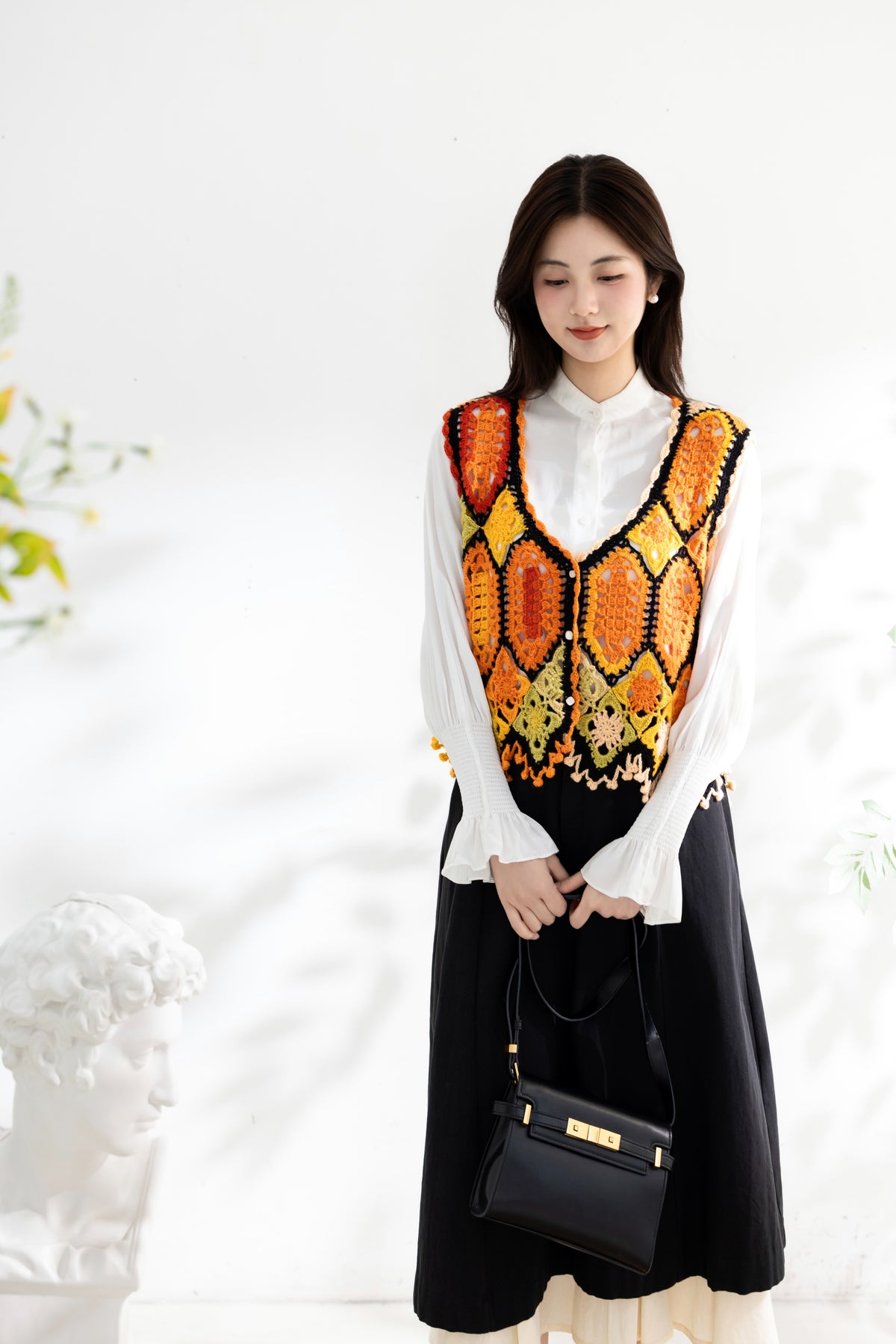 Shaded Patch Vest Crochet Kit