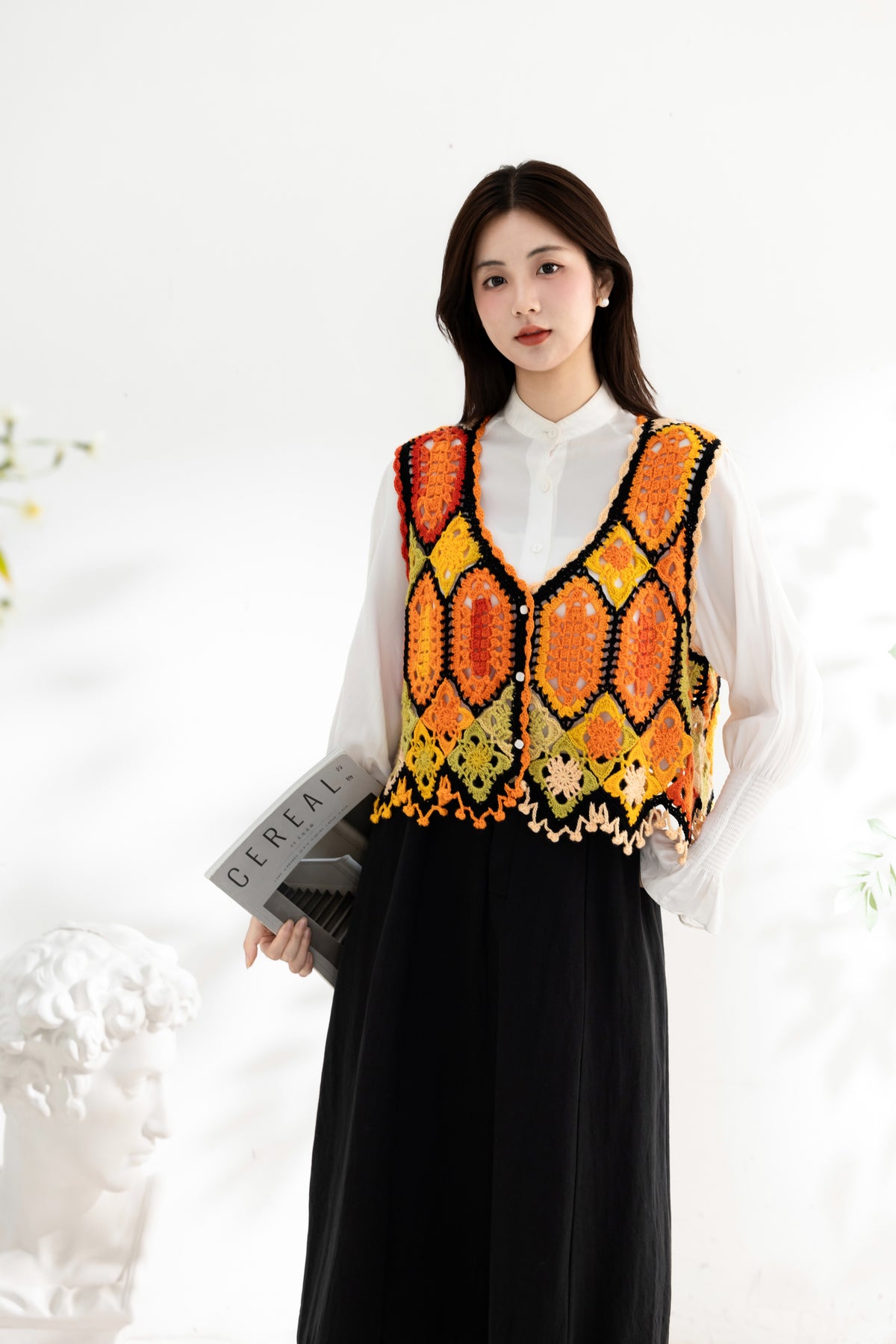 Shaded Patch Vest Crochet Kit