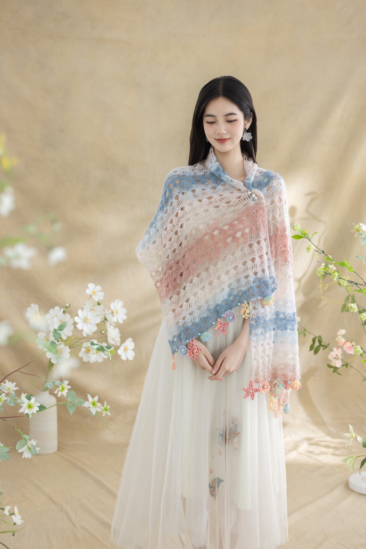 Luna Shell Shawl Crochet Kit