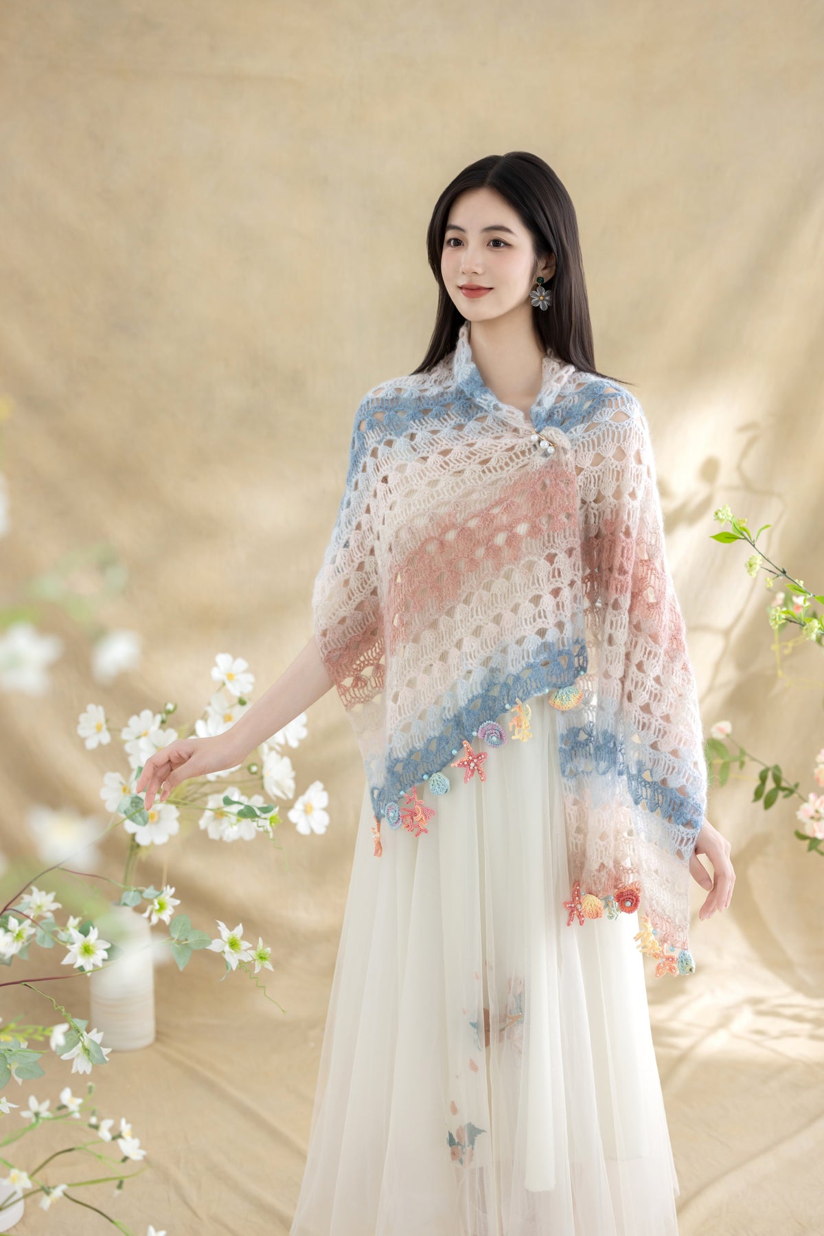 Luna Shell Shawl Crochet Kit
