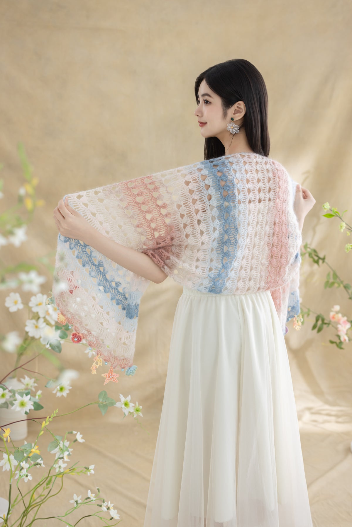 Luna Shell Shawl Crochet Kit