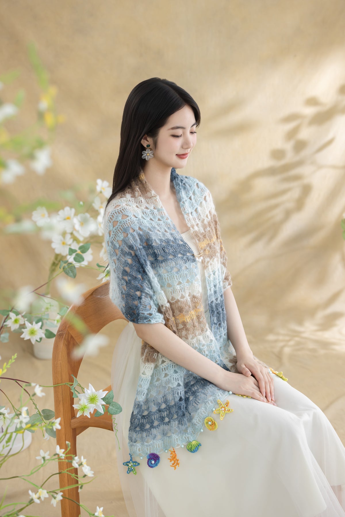 Luna Shell Shawl Crochet Kit
