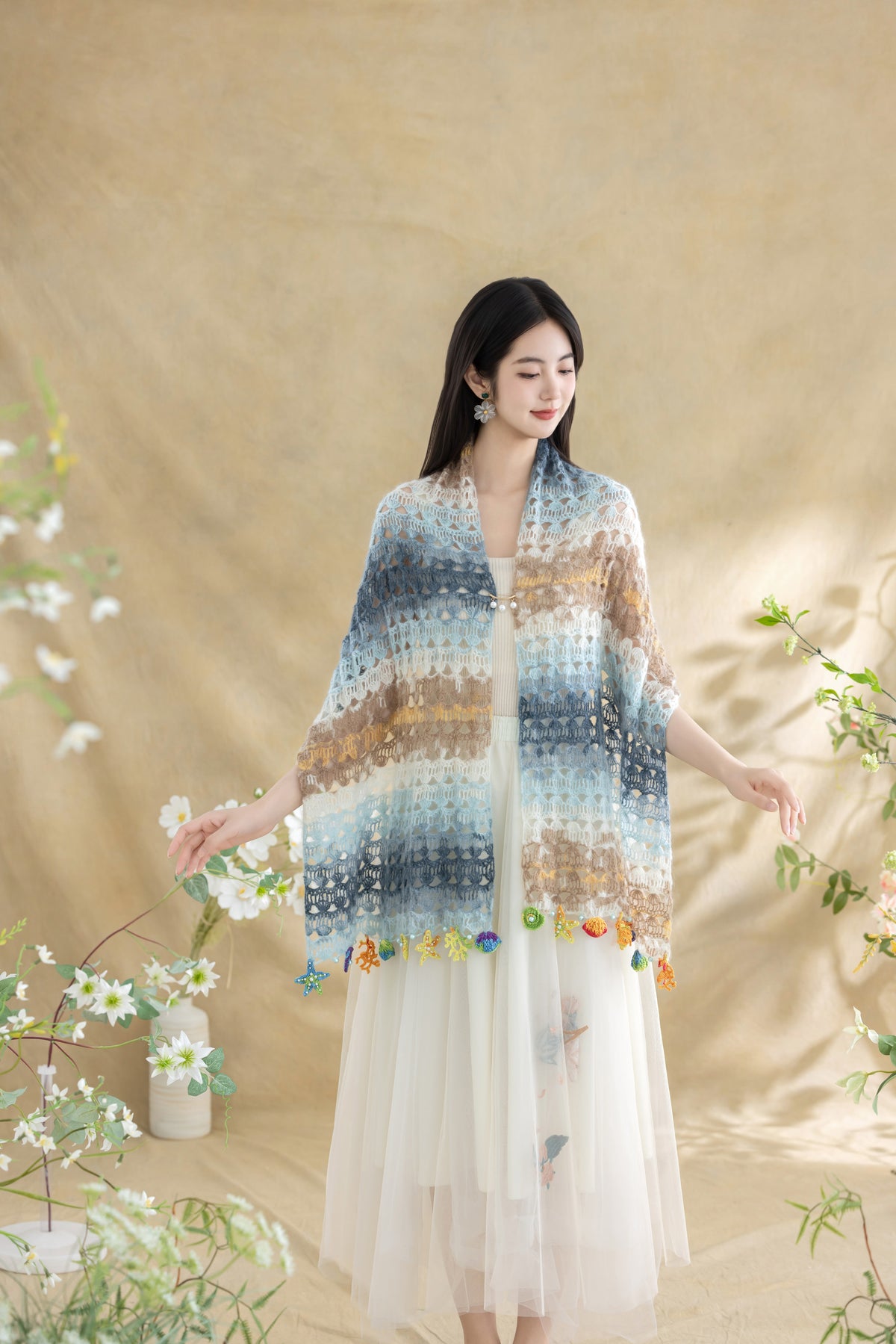 Luna Shell Shawl Crochet Kit