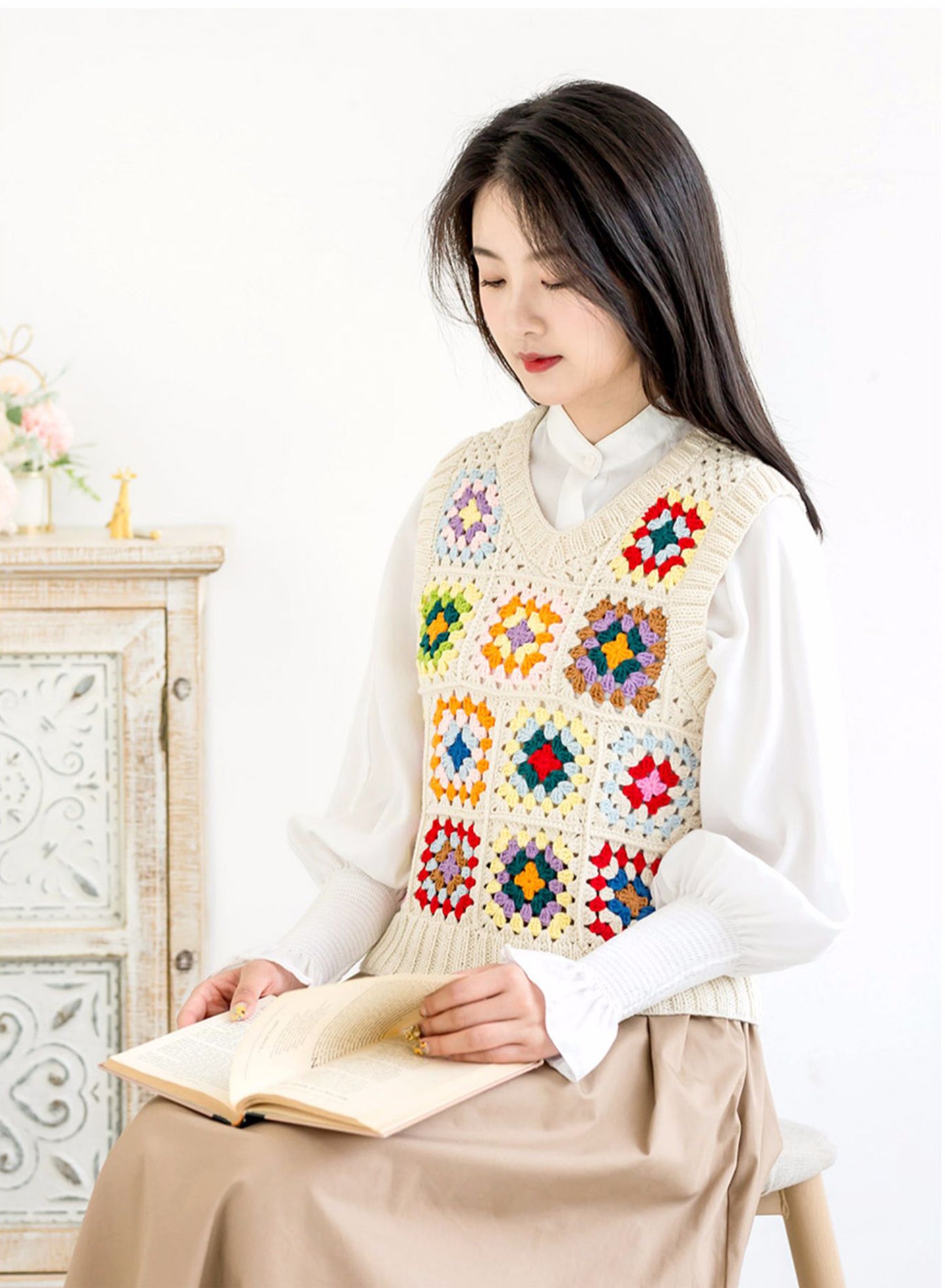 Granny Square Family Vest Crochet&Knit Pattern