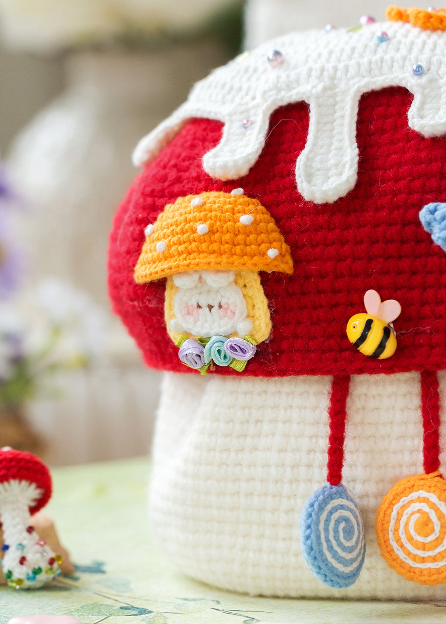 Mushroom House Backpack Crochet Pattern