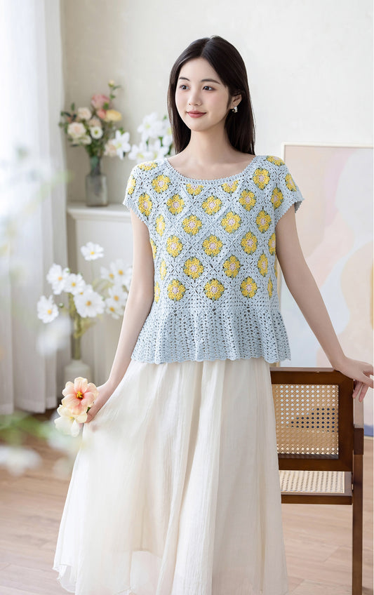 Cherry Blossom Top Crochet Yarn Kit