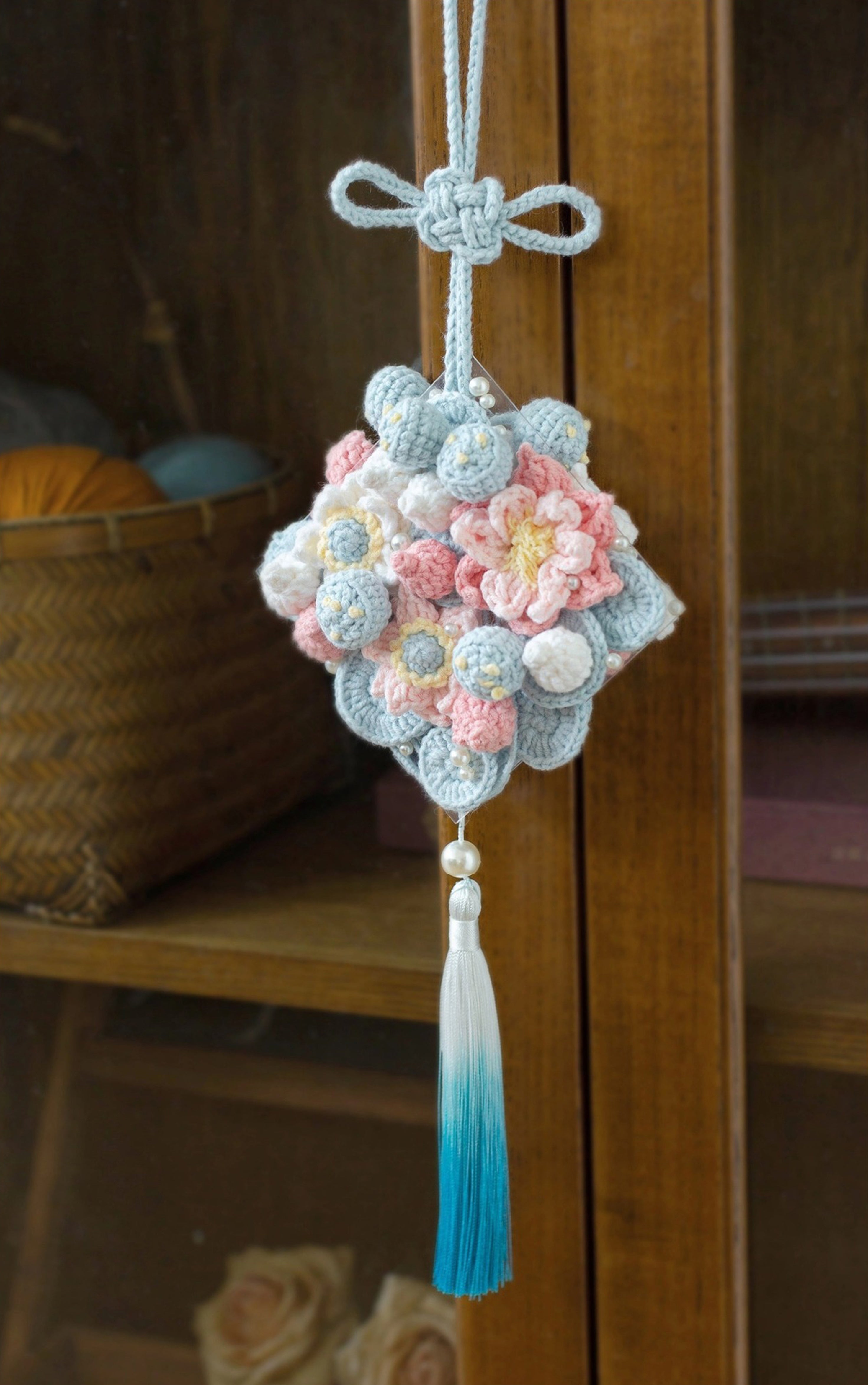 ★ハンドメイド★手染めタッセルチャーム★ハート&ウッドタグෆ˚* 4_3f323420-6aa7-40b5-a286-
