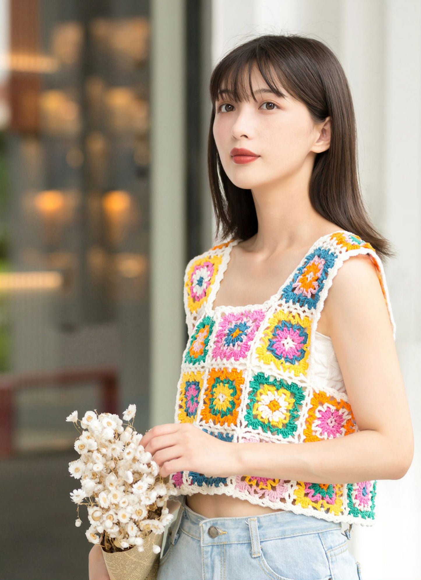 Granny Square Vest Crochet Pattern