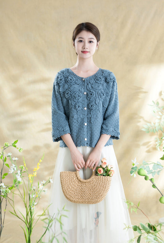 Bloom Cardigan Crochet Pattern