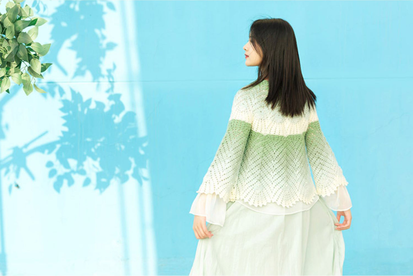 Plume Yoke Sweater Crochet Pattern