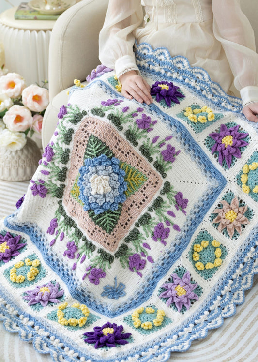 Summer Garden Blanket Crochet Yarn Kit