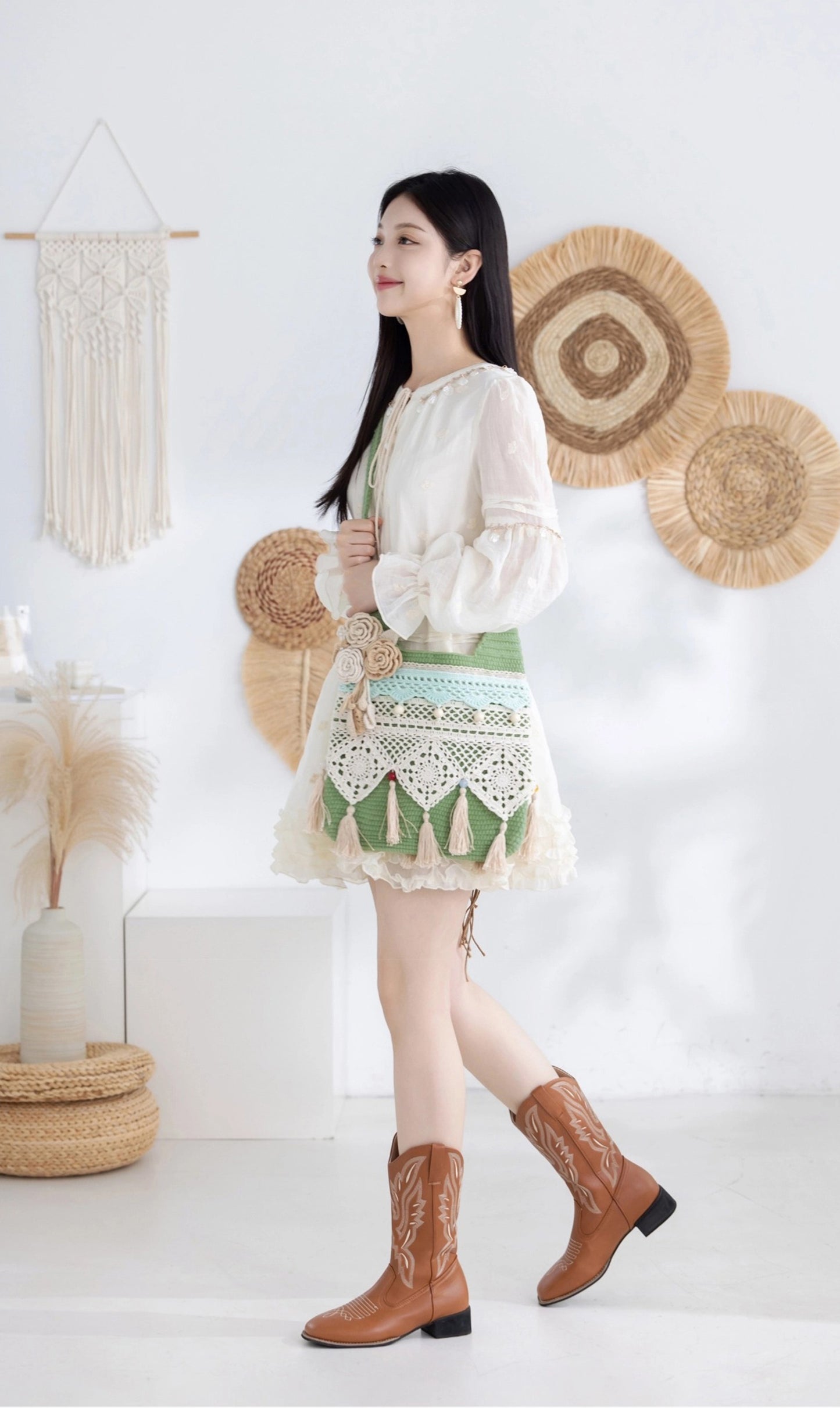 Bohemian Crossbody Bag Crochet Kit