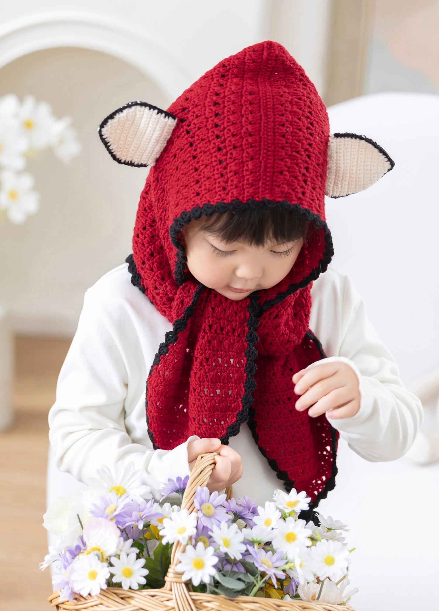 Fox Hooded Scarf Crochet Pattern
