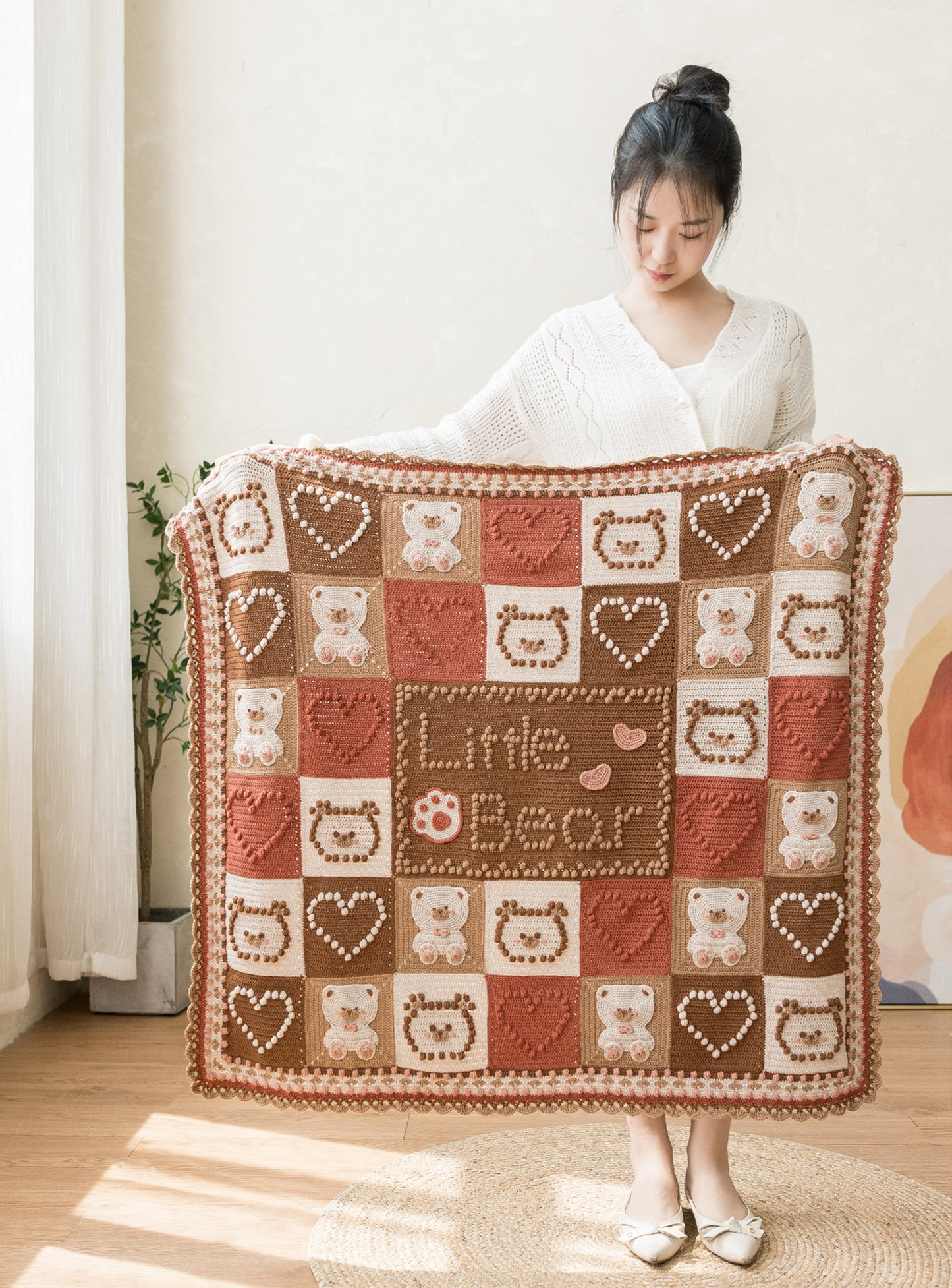 Bear Bubble Blanket Crochet Yarn Kit