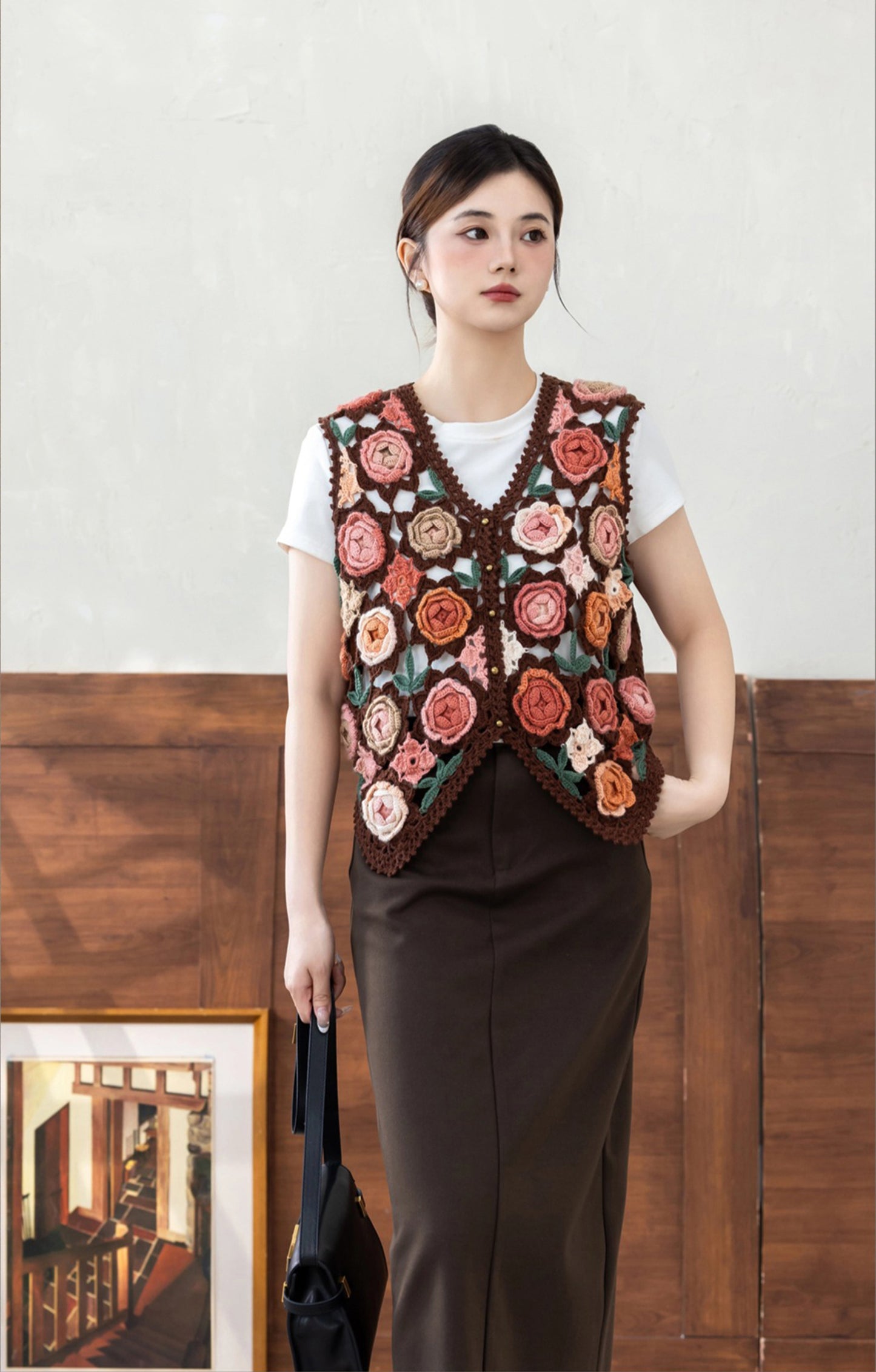 Jungle Rose Vest Crochet Pattern