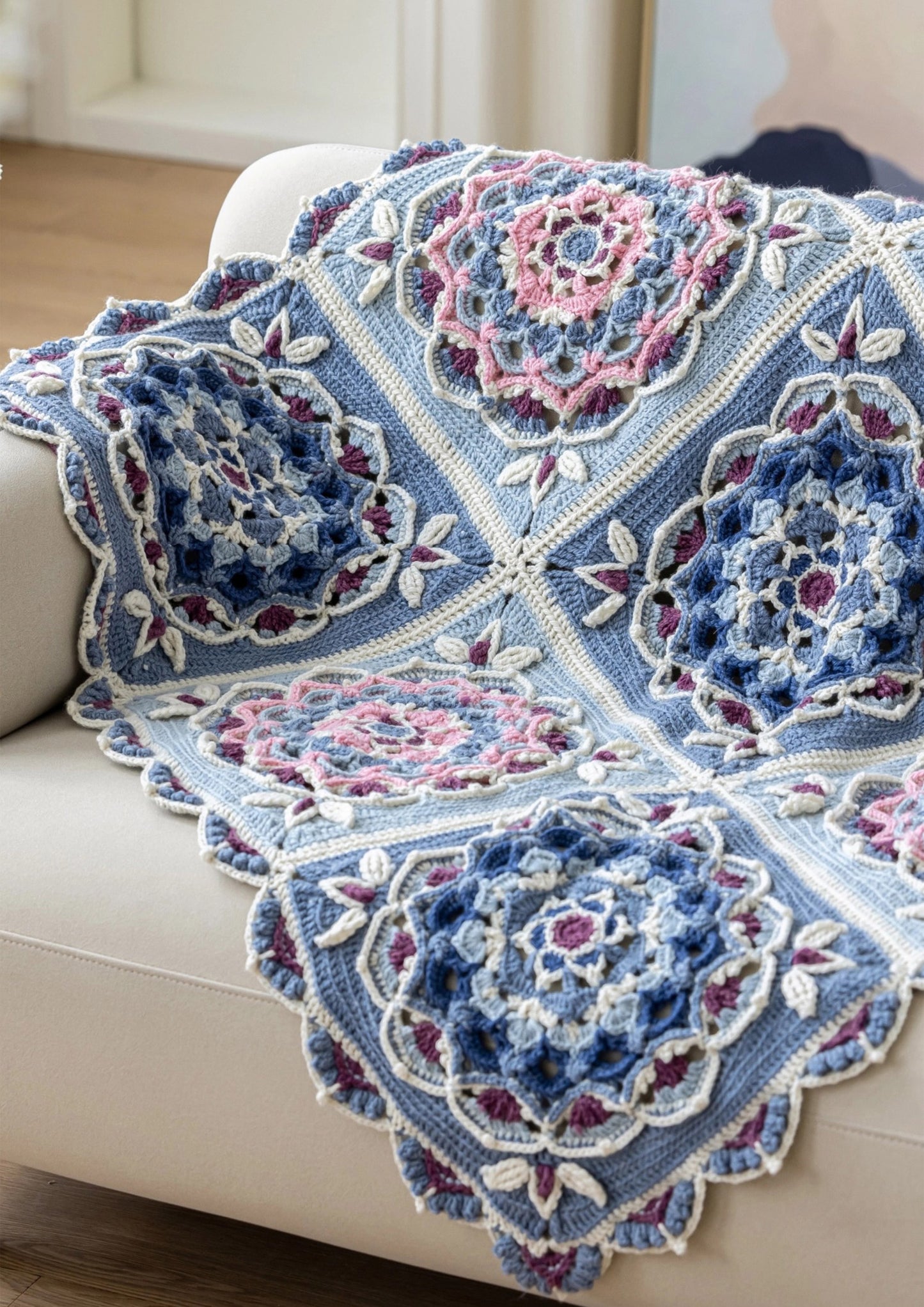 Nine Caissons Blanket Crochet Kit