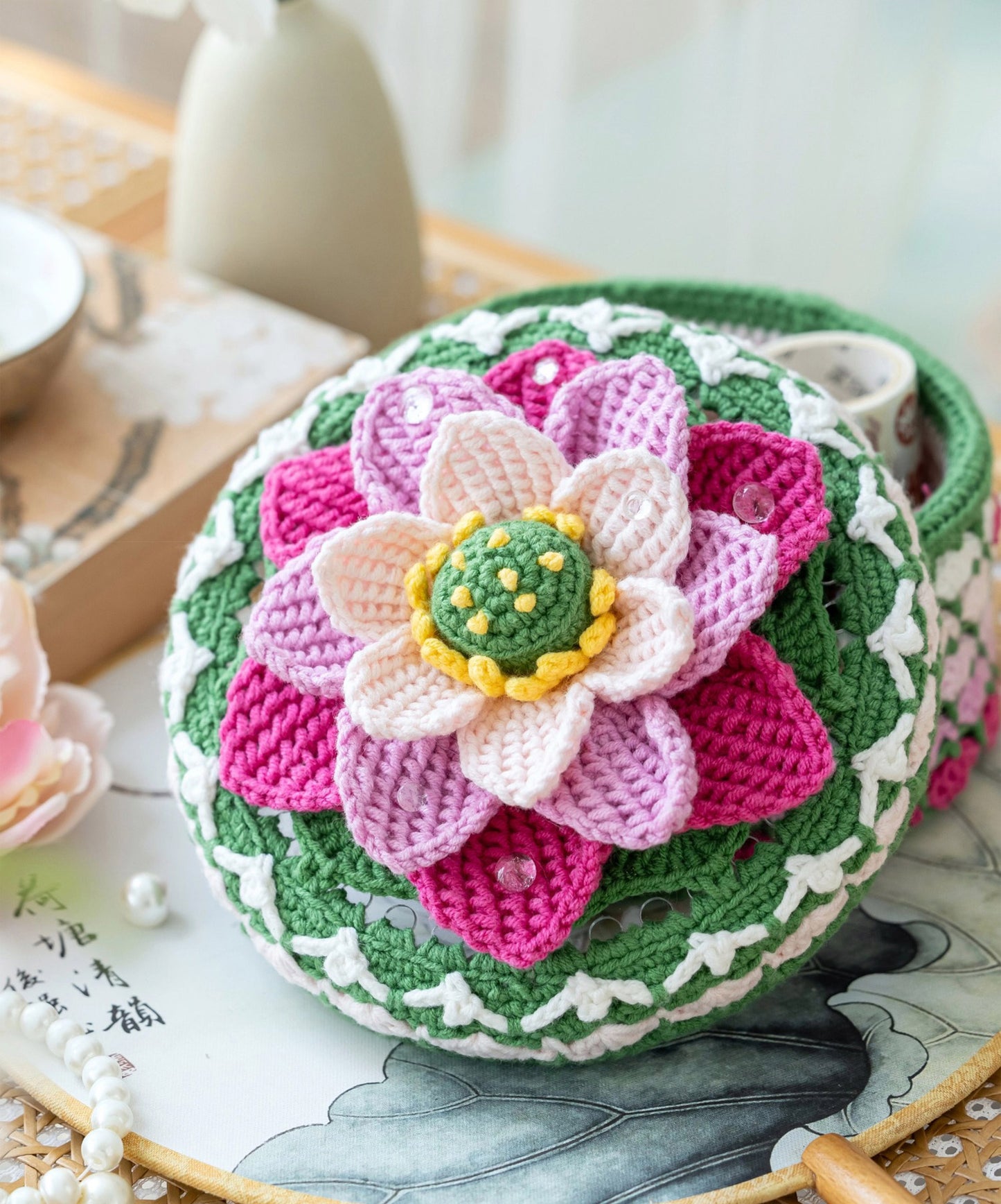 Floral Prosperity Storage Box Crochet Pattern