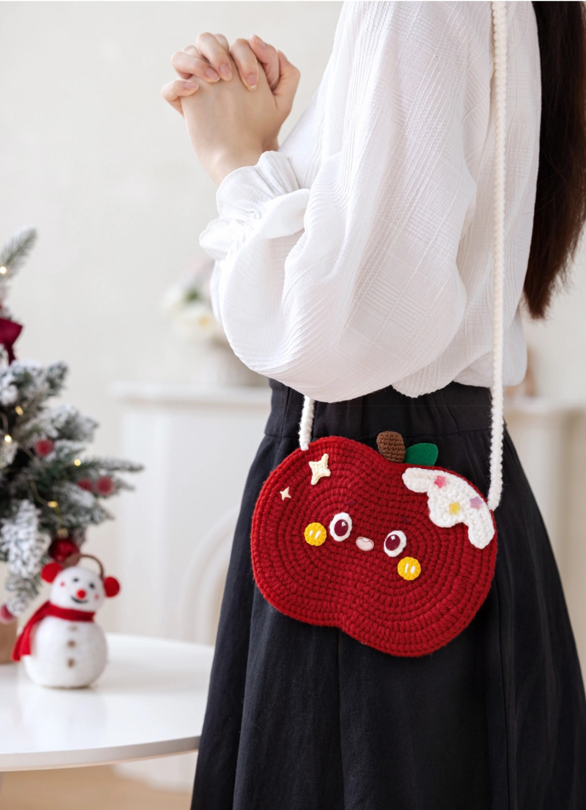 Christmas Crossbody Bag Crochet Yarn Kit | クリスマス用のスマホ