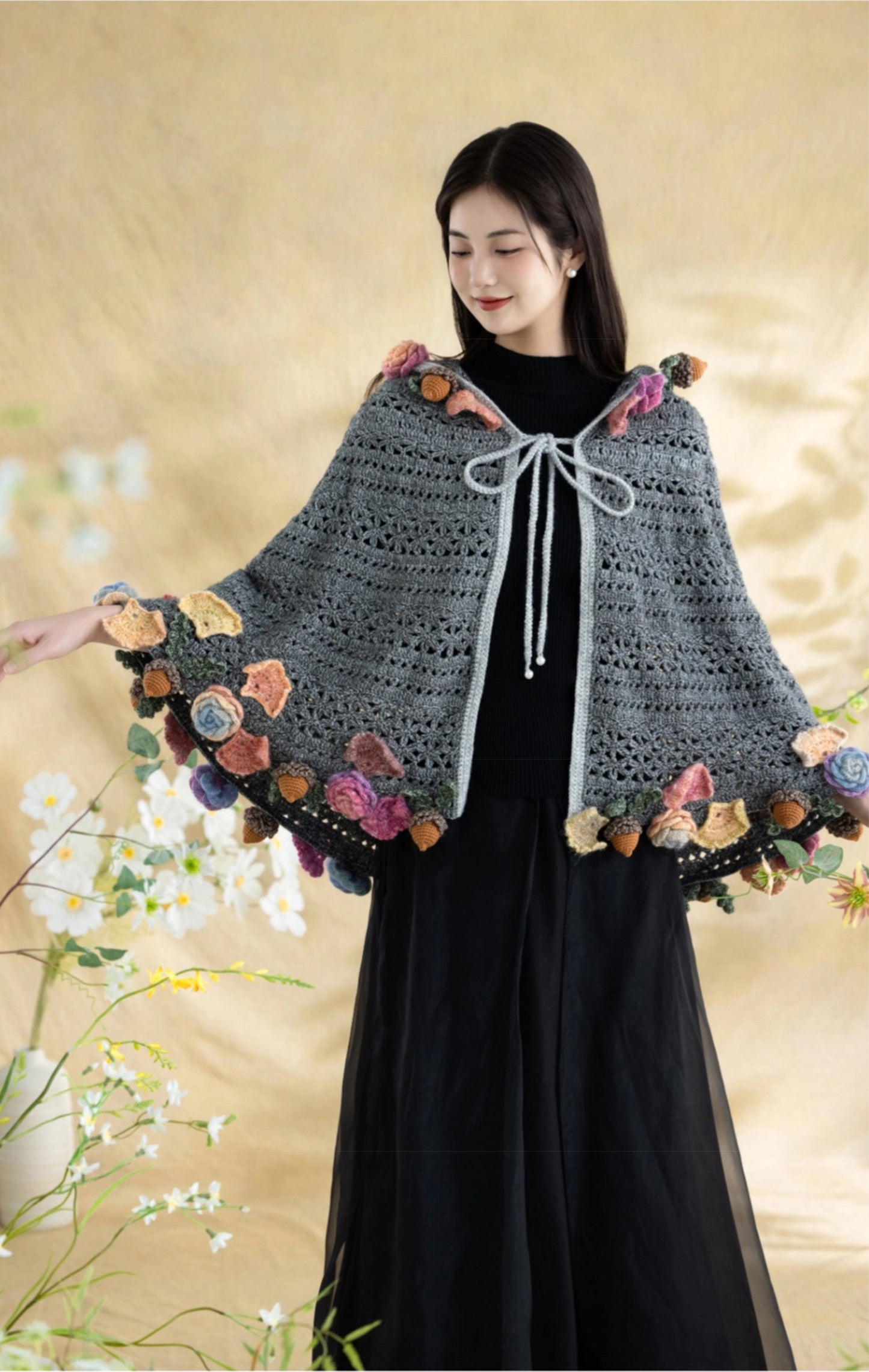 Autumn Harvest Cape Crochet Pattern
