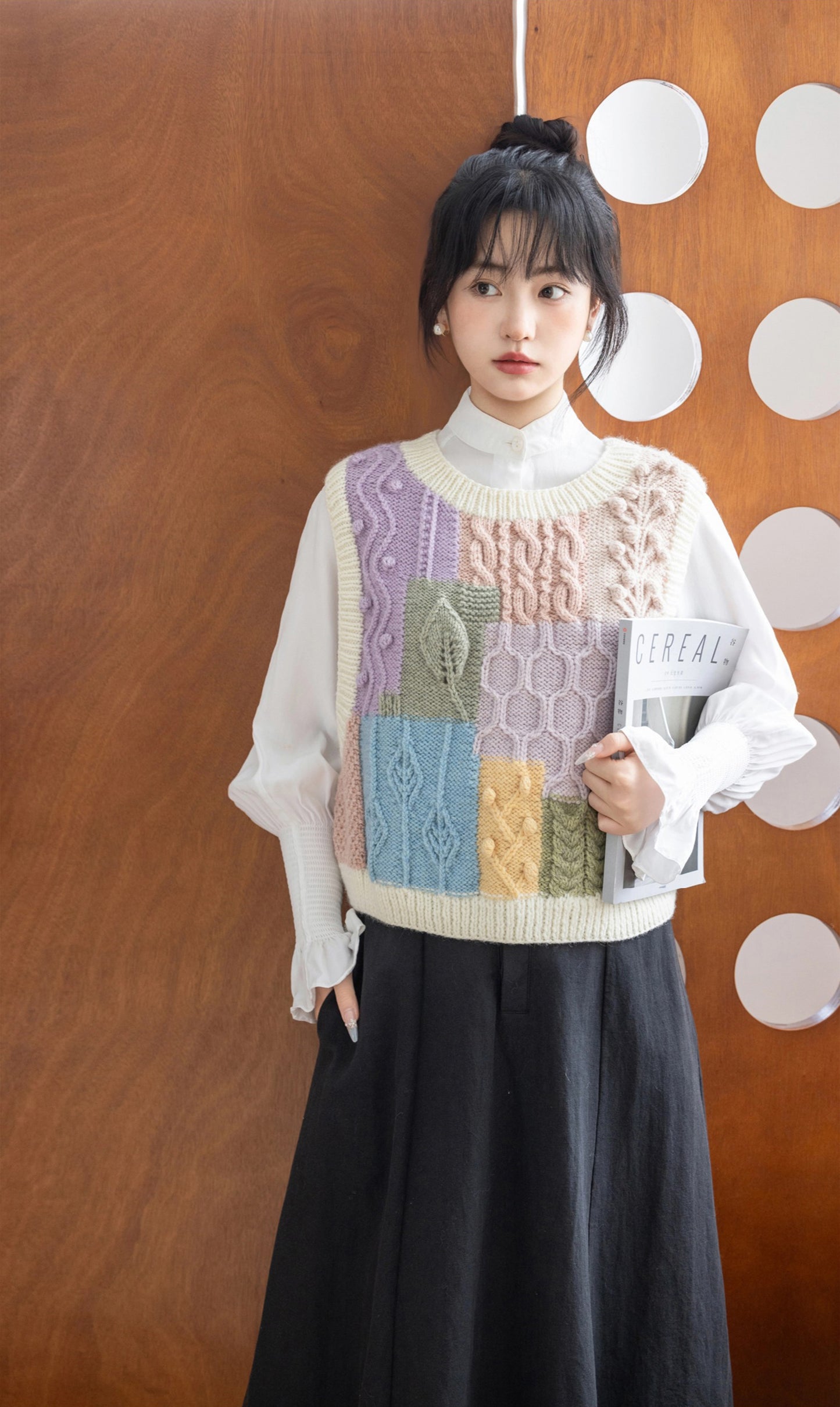 Retro Colorblock Knit Pattern