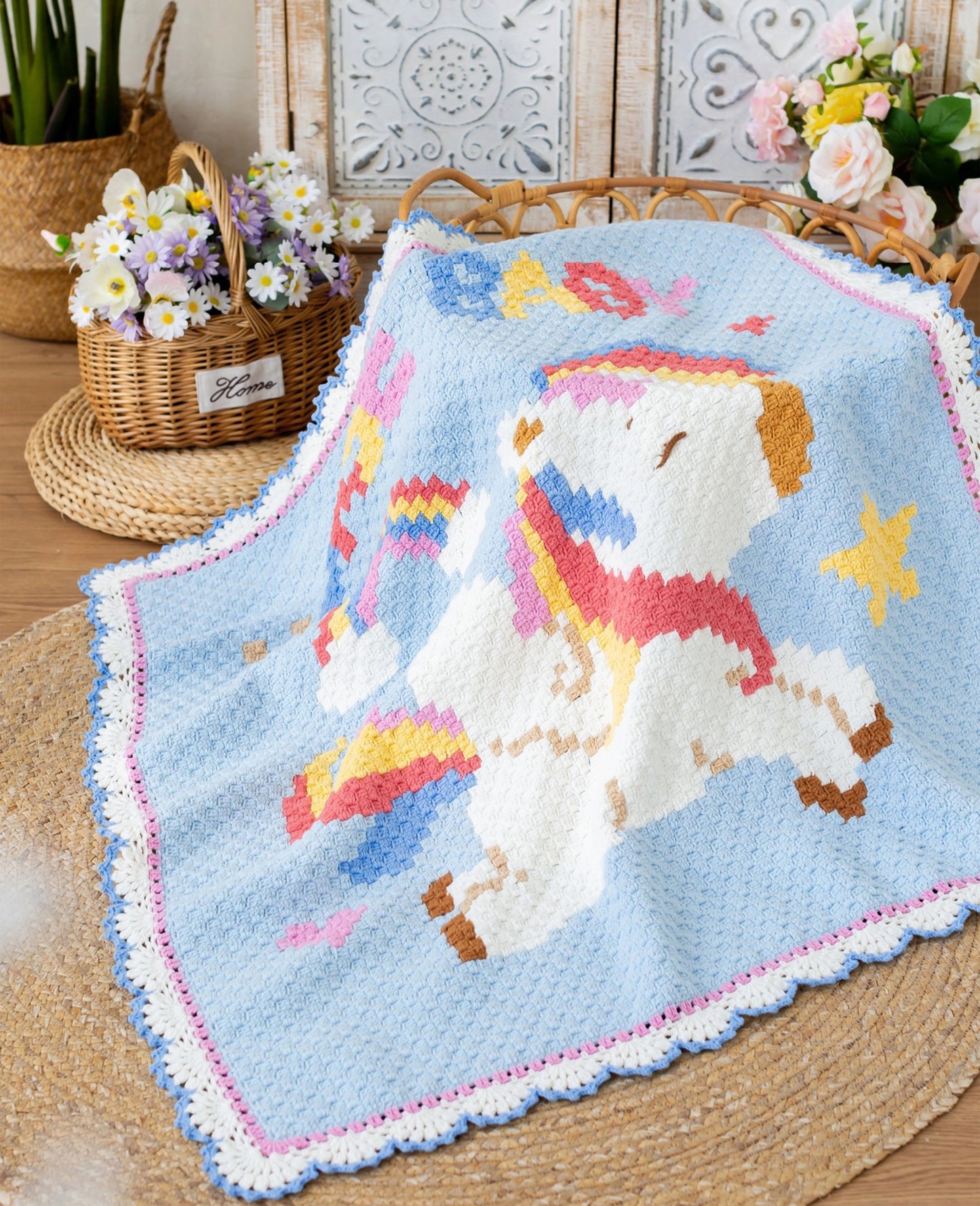 Little Horse Blanket Crochet Pattern