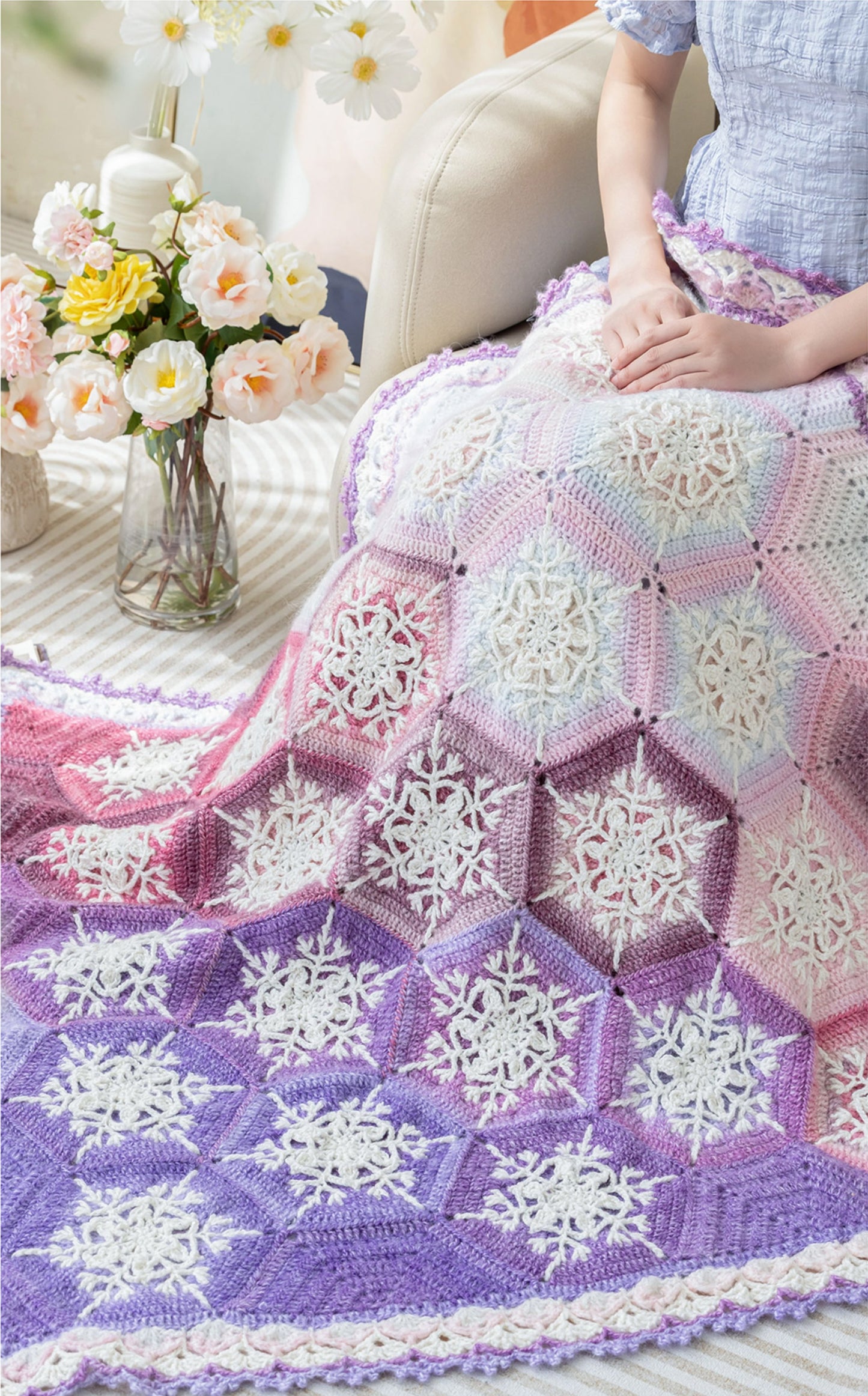Snowflake Blanket Crochet Kit
