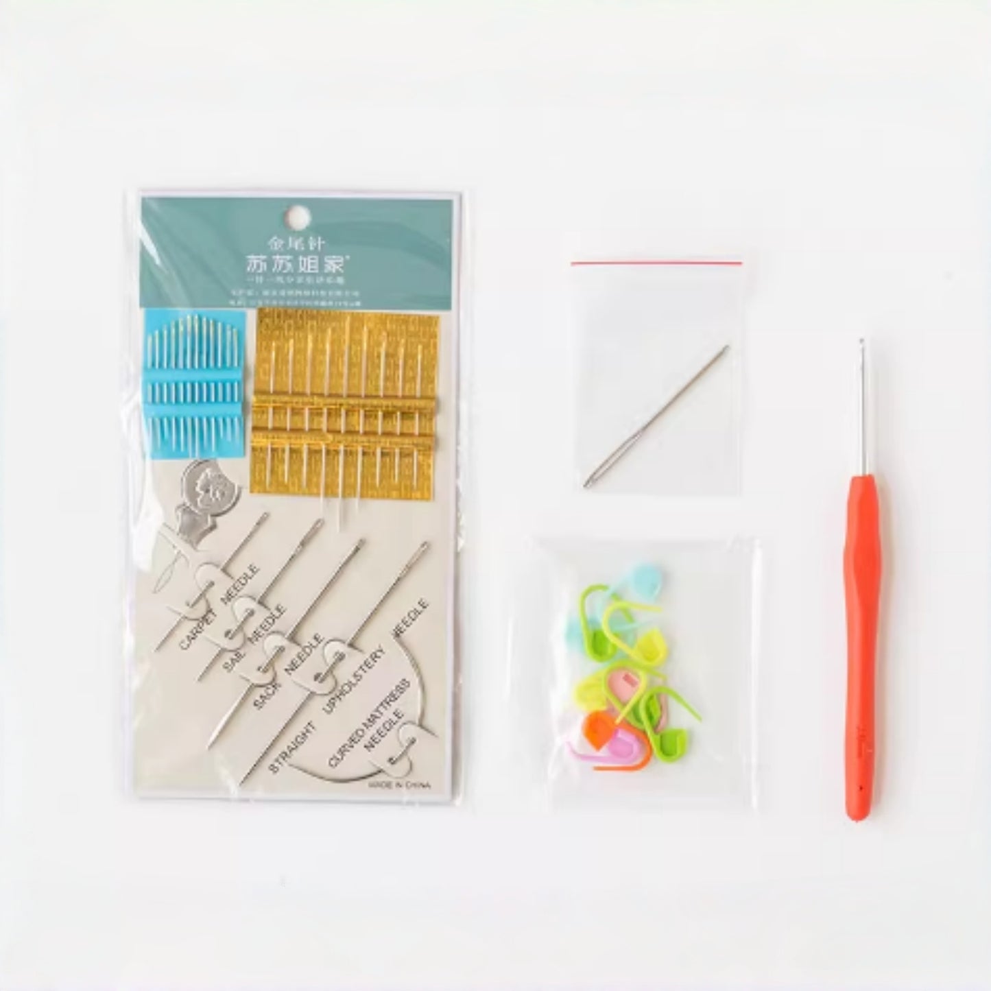 Beginner’s Crochet Tool Kit – 3.0MM Crochet Hook + Yarn Needle + Stitch Markers