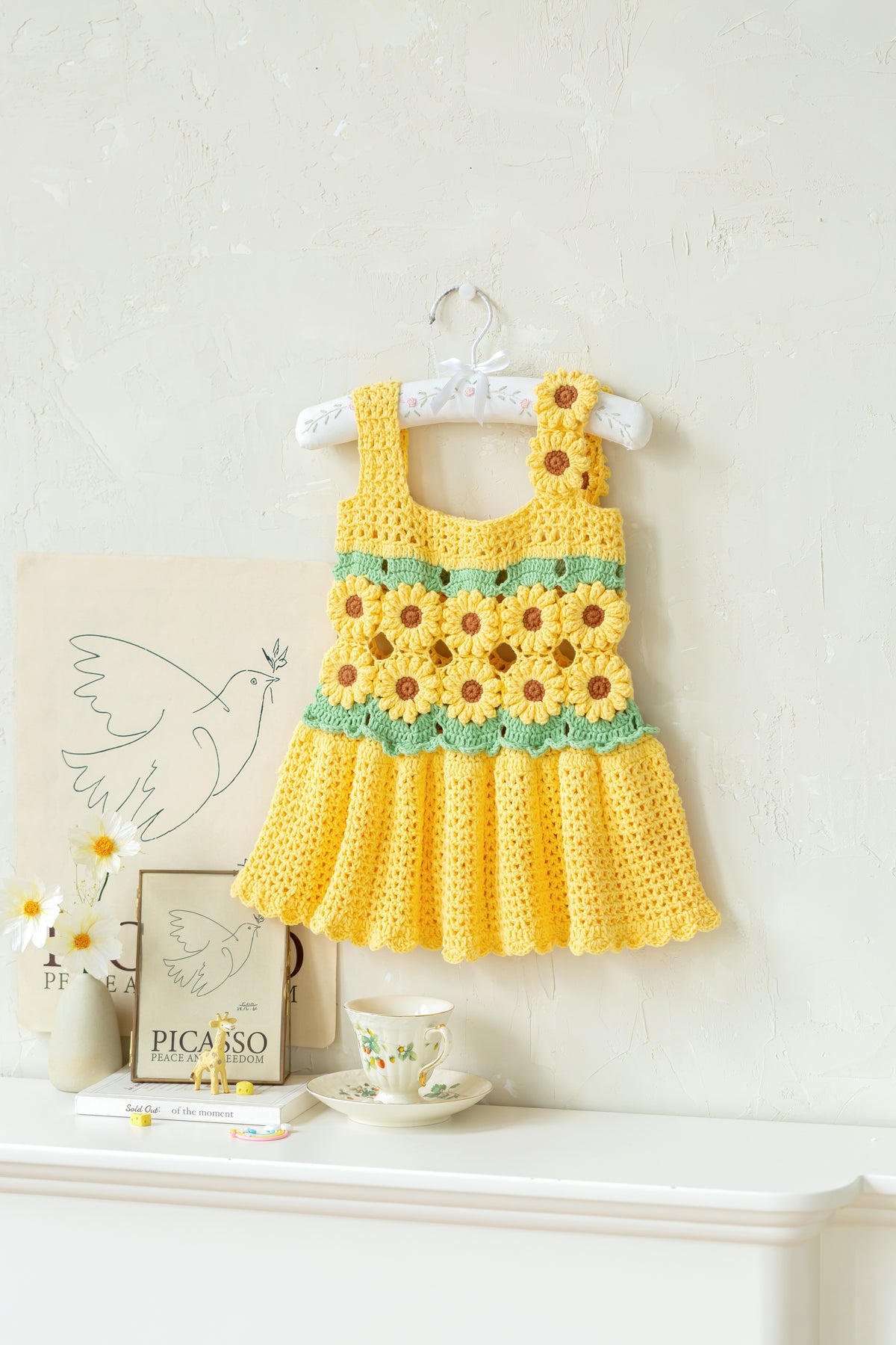 Sunflower Patchwork Dress Crochet Pattern