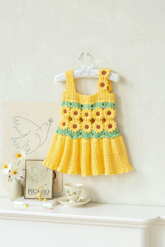 Sunflower Patchwork Dress Crochet Pattern